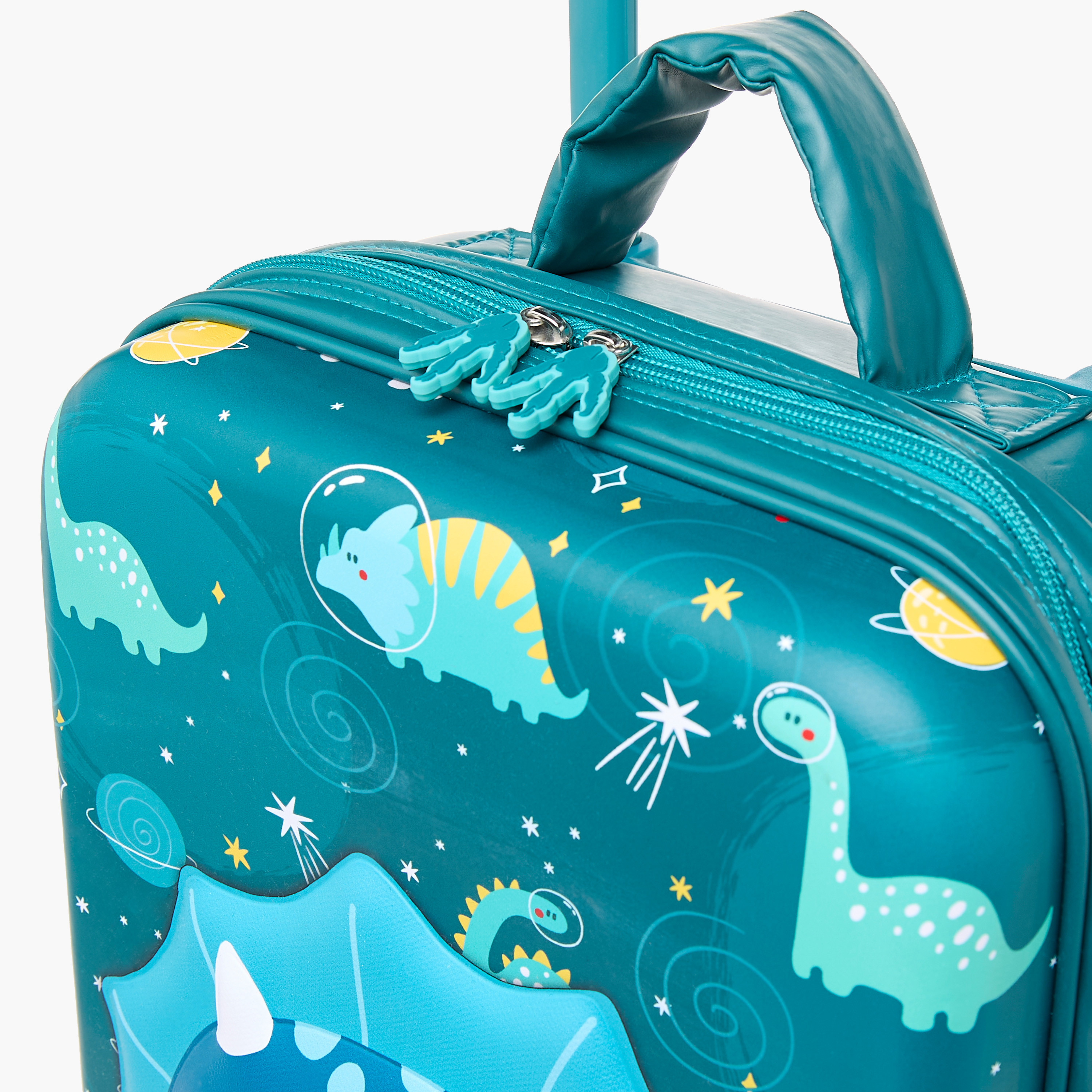 Juniors Dinosaur Trolley Bag for Girls 2-5 Years with Padded Shoulder Straps -school-bagsandbackpacks-trolleybags-image-10