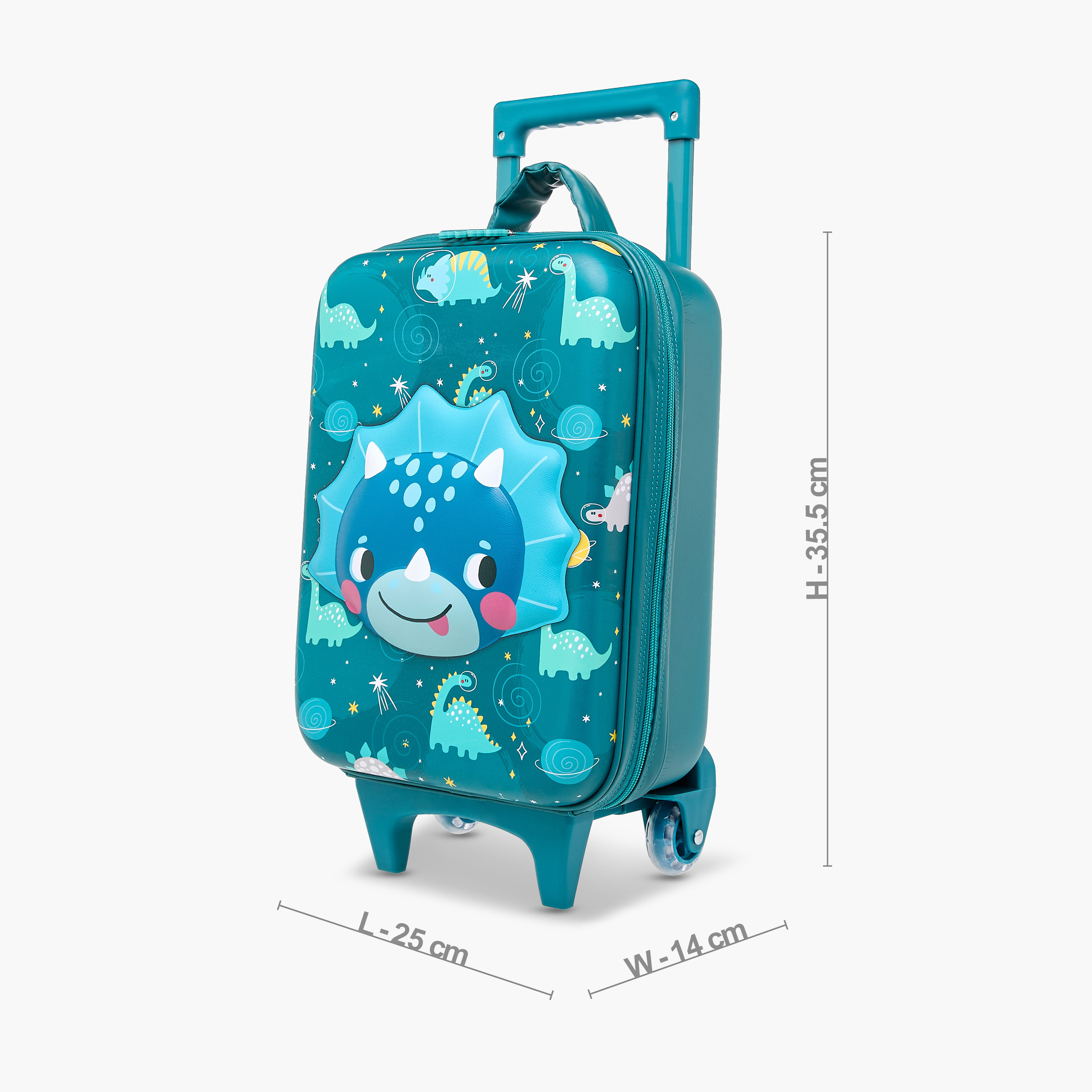 Juniors Dinosaur Trolley Bag for Girls 2-5 Years with Padded Shoulder Straps -school-bagsandbackpacks-trolleybags-image-5