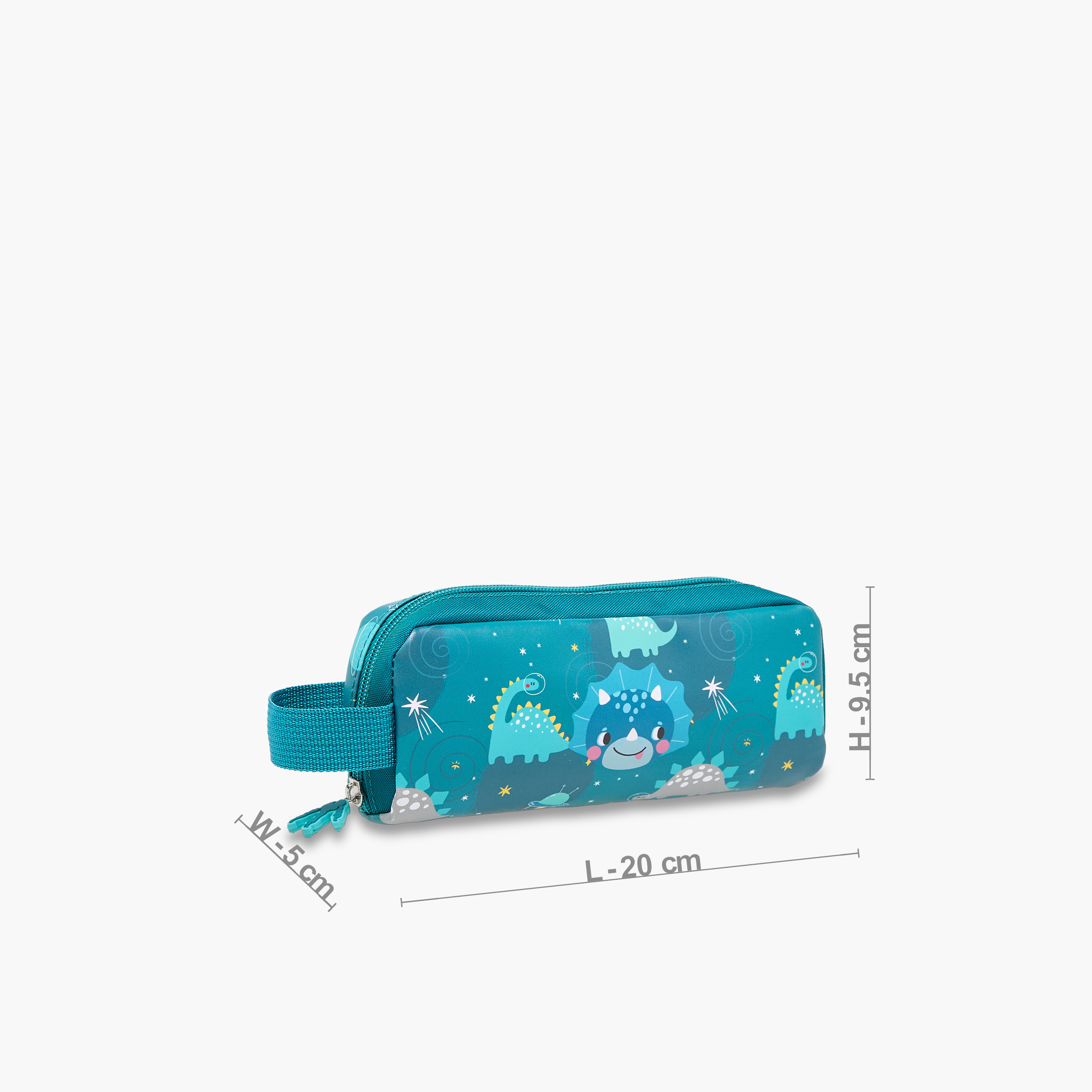 Juniors Dinosaur Print Pencil Pouch with Zip Closure-school-stationery-pencilcases-image-2