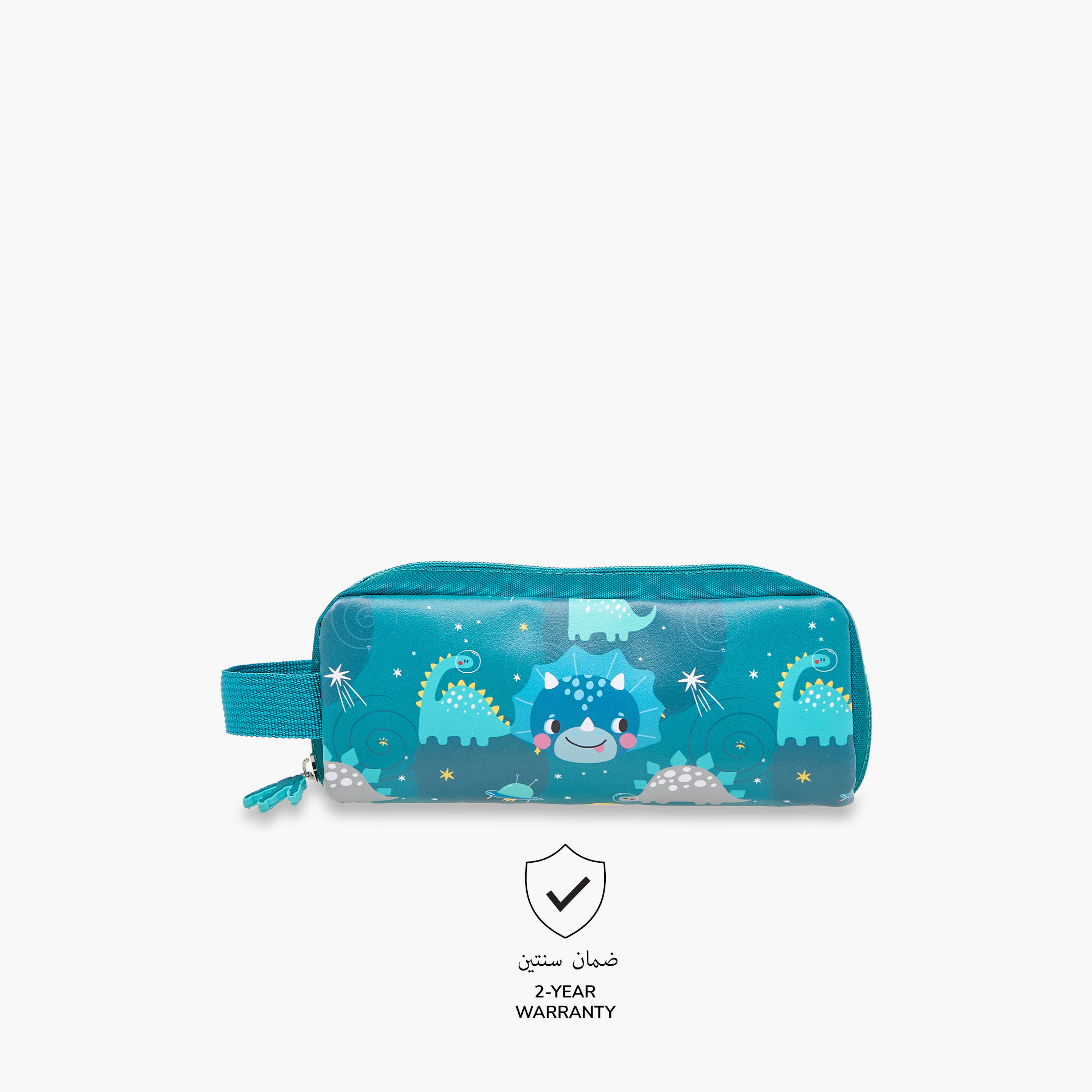 Juniors Dinosaur Print Pencil Pouch with Zip Closure-school-stationery-pencilcases-image-4