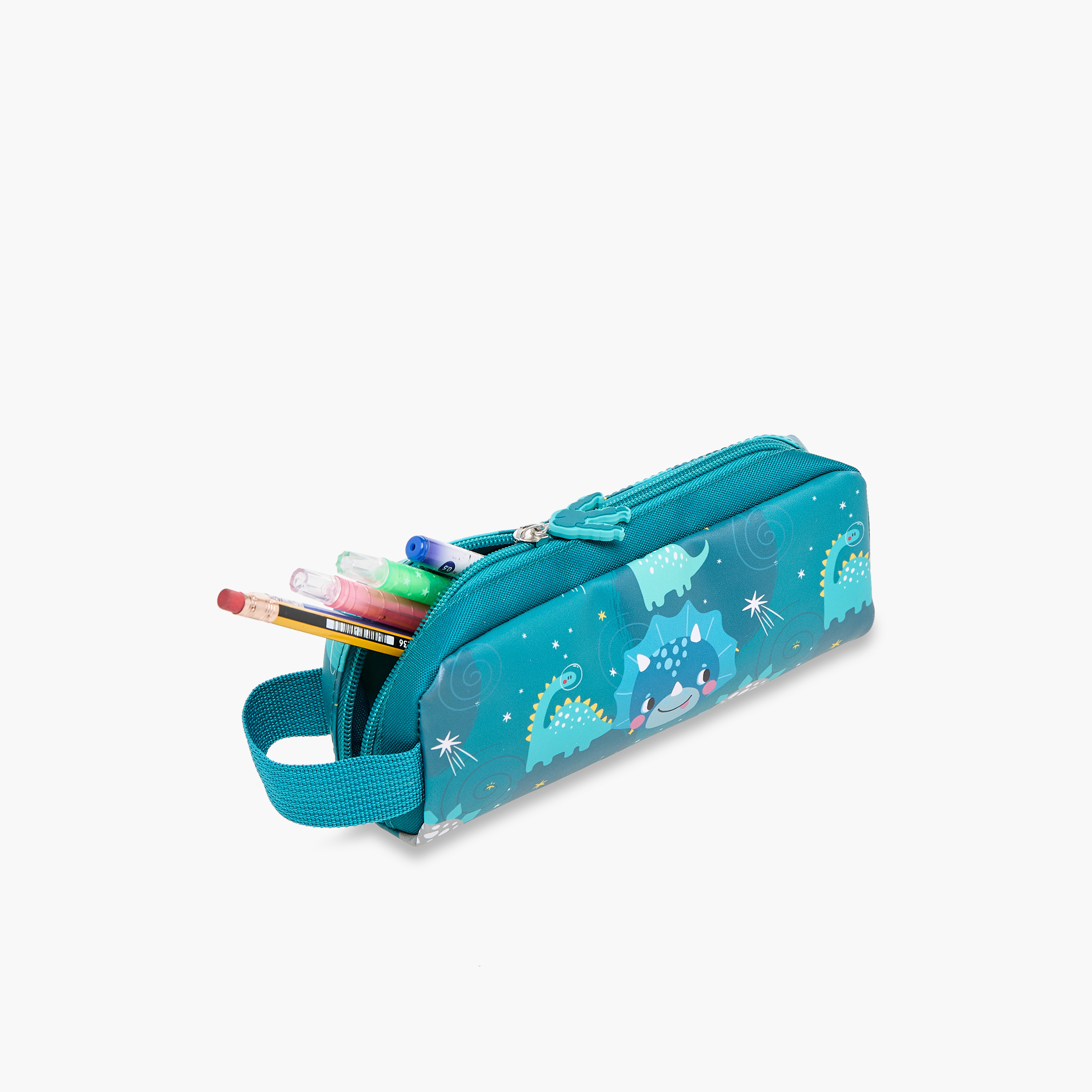 Juniors Dinosaur Print Pencil Pouch with Zip Closure-school-stationery-pencilcases-image-7