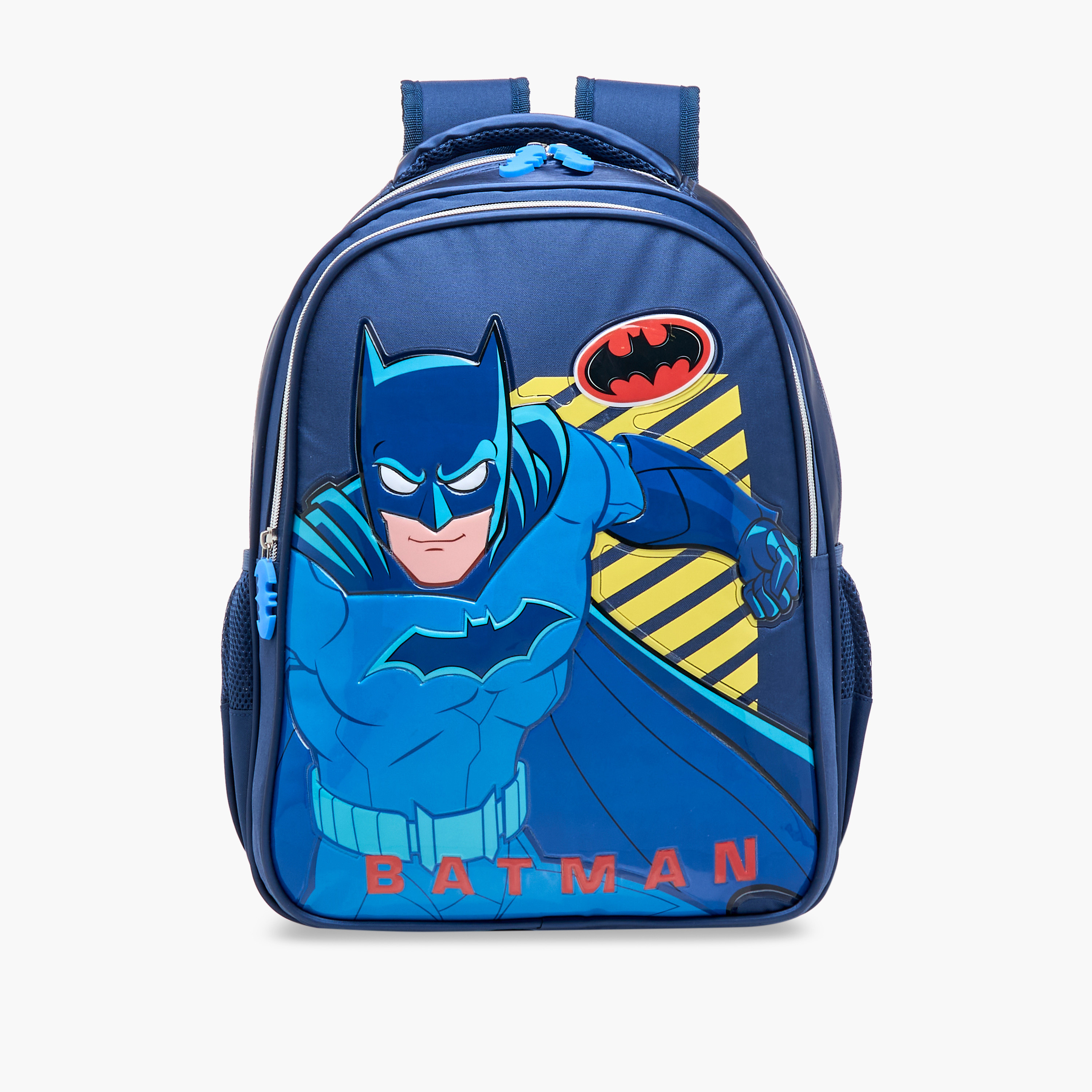 Batman Print Backpack with Adjustable Straps and Zip Closure - 16 inches-school-bagsandbackpacks-backpacks-image-1