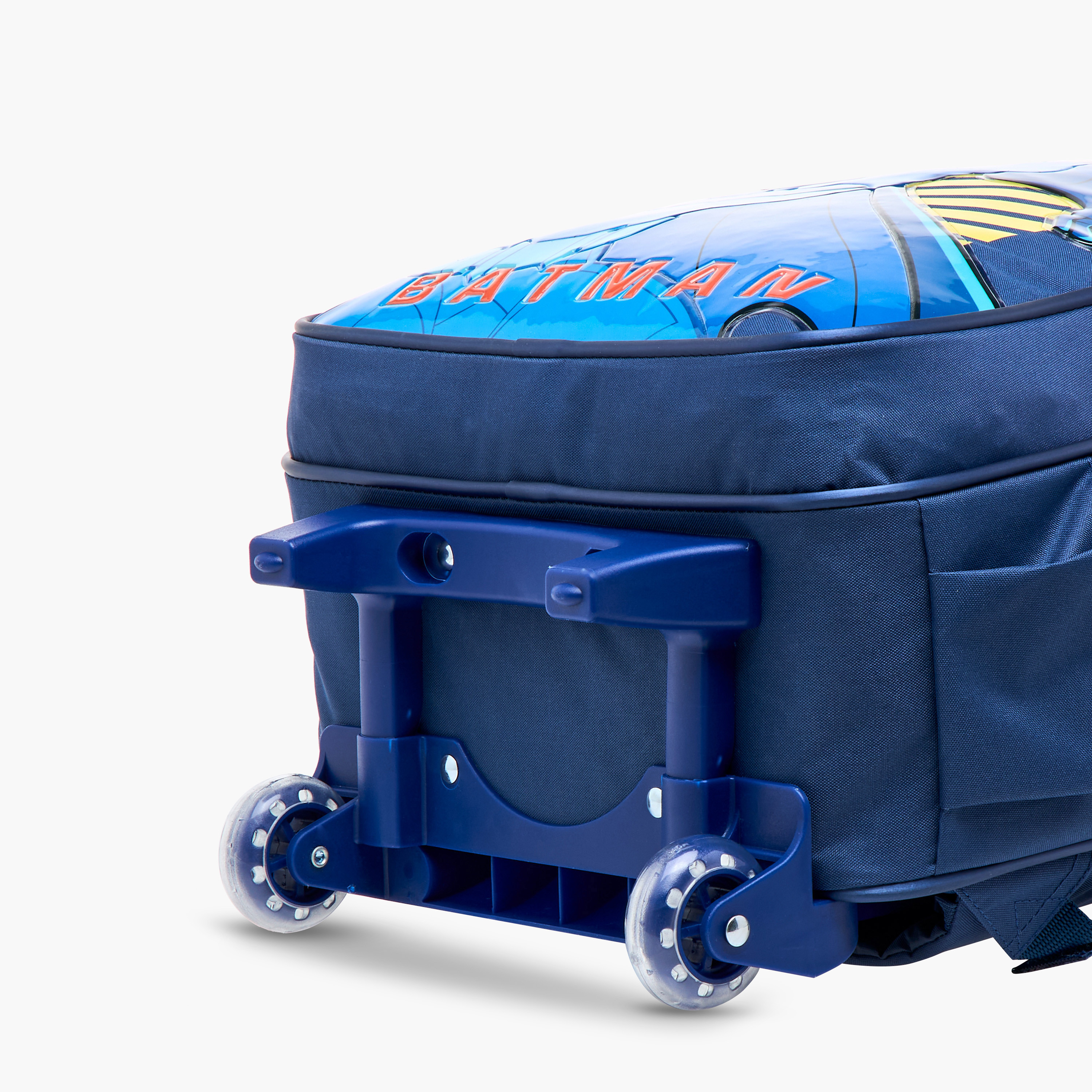 Warner Bros Batman Trolley Bag for Boys 5-8 Years with Padded Shoulder Straps -school-bagsandbackpacks-trolleybags-image-13