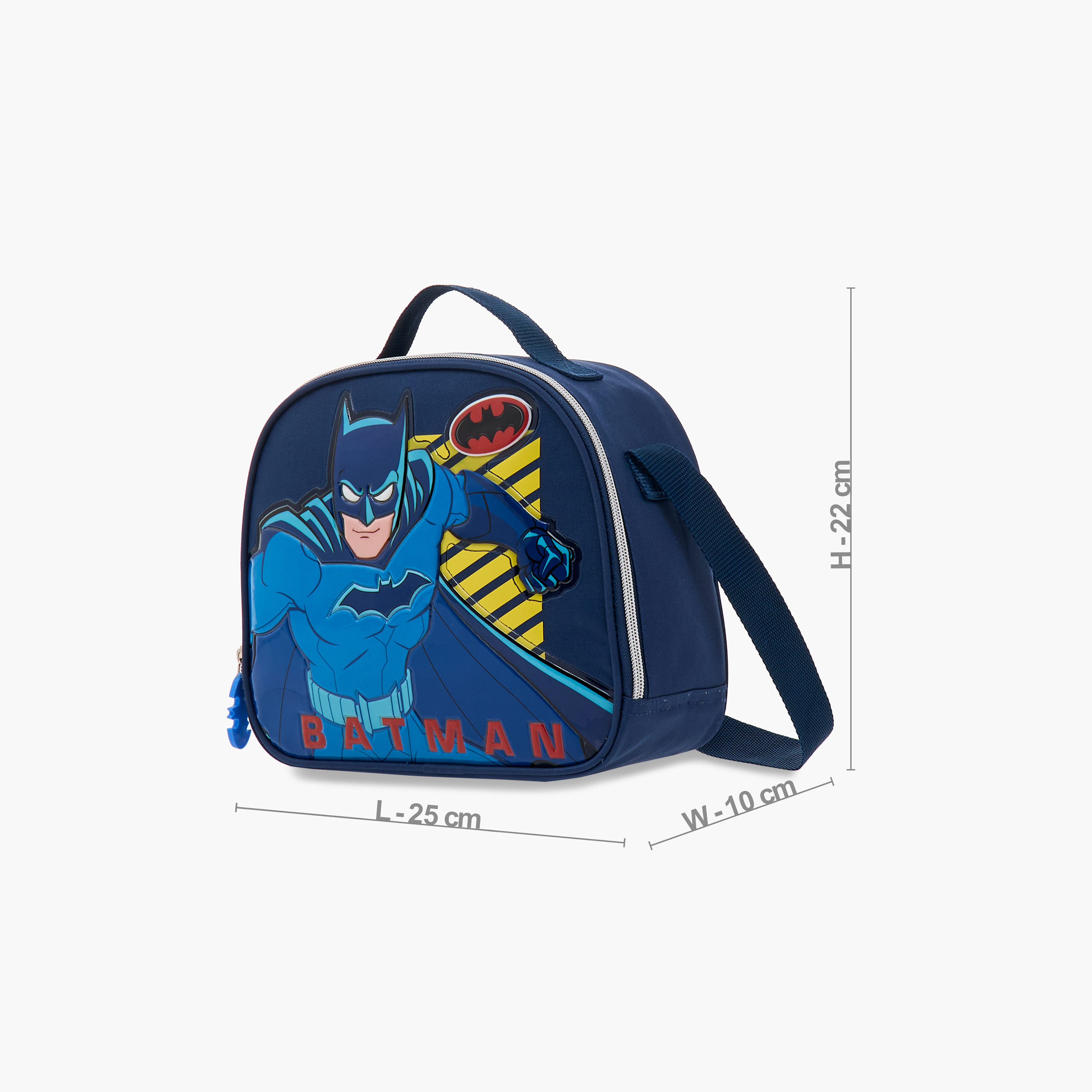 Batman Print Lunch Bag with Zip Closure-school-lunchessentials-lunchbags-image-2
