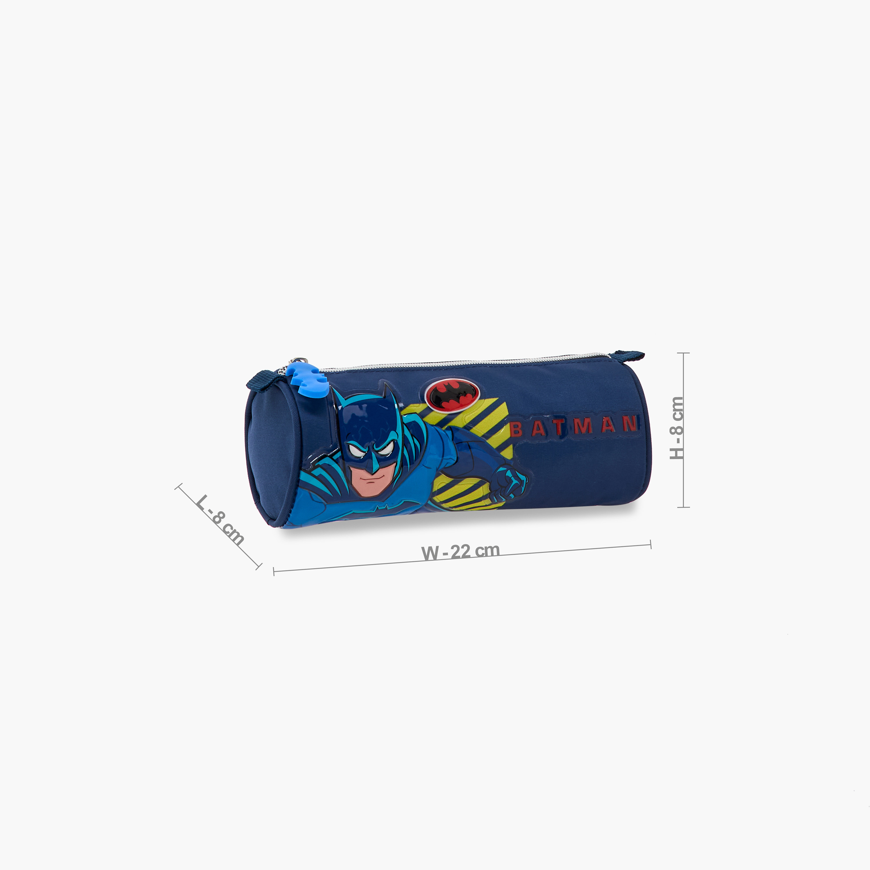 Batman Print Pencil Pouch with Zip Closure-school-stationery-pencilcases-image-2