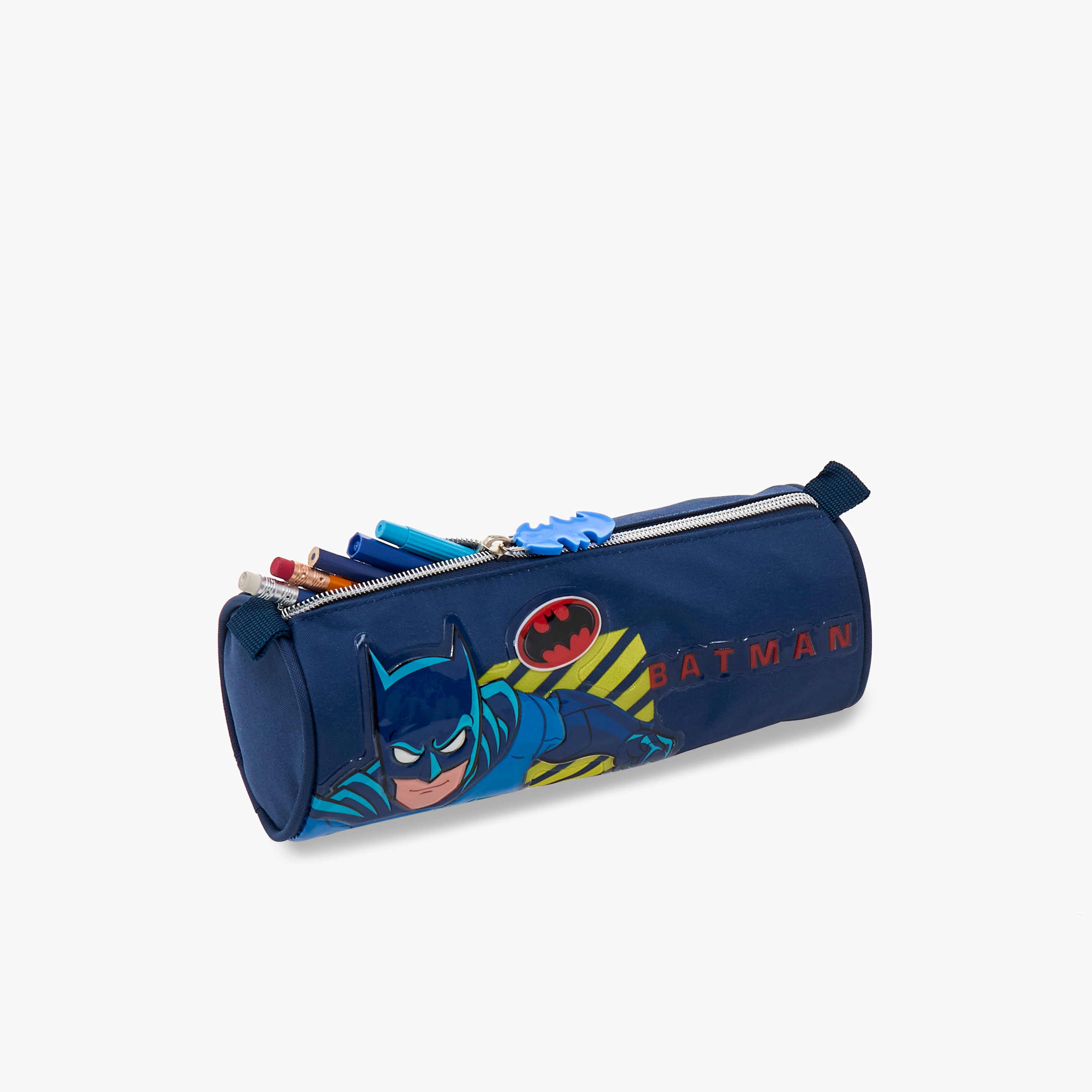 Batman Print Pencil Pouch with Zip Closure-school-stationery-pencilcases-image-6