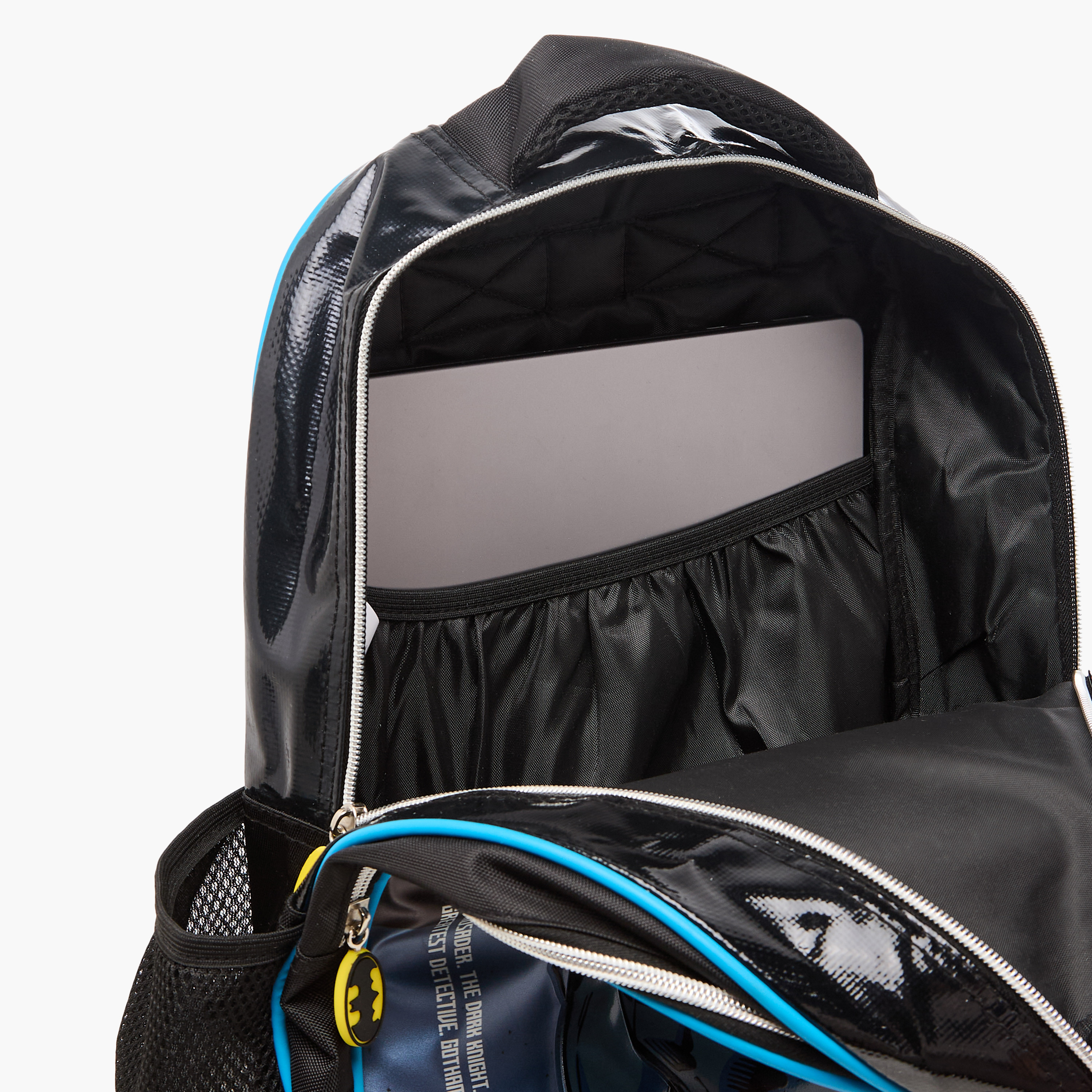 Batman Print Backpack with Adjustable Straps and Zip Closure-school-bagsandbackpacks-backpacks-image-12