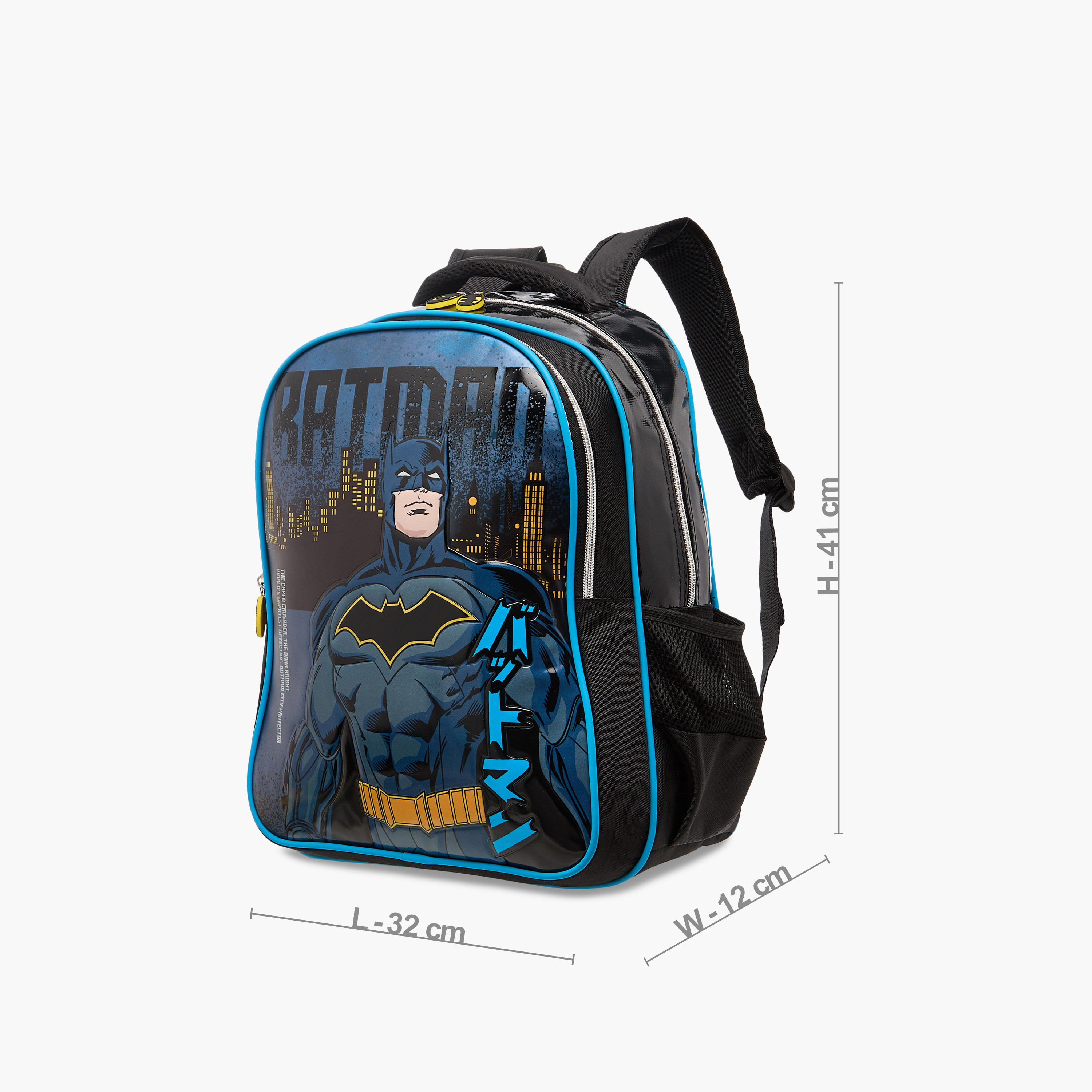 Batman Print Backpack with Adjustable Straps and Zip Closure-school-bagsandbackpacks-backpacks-image-4