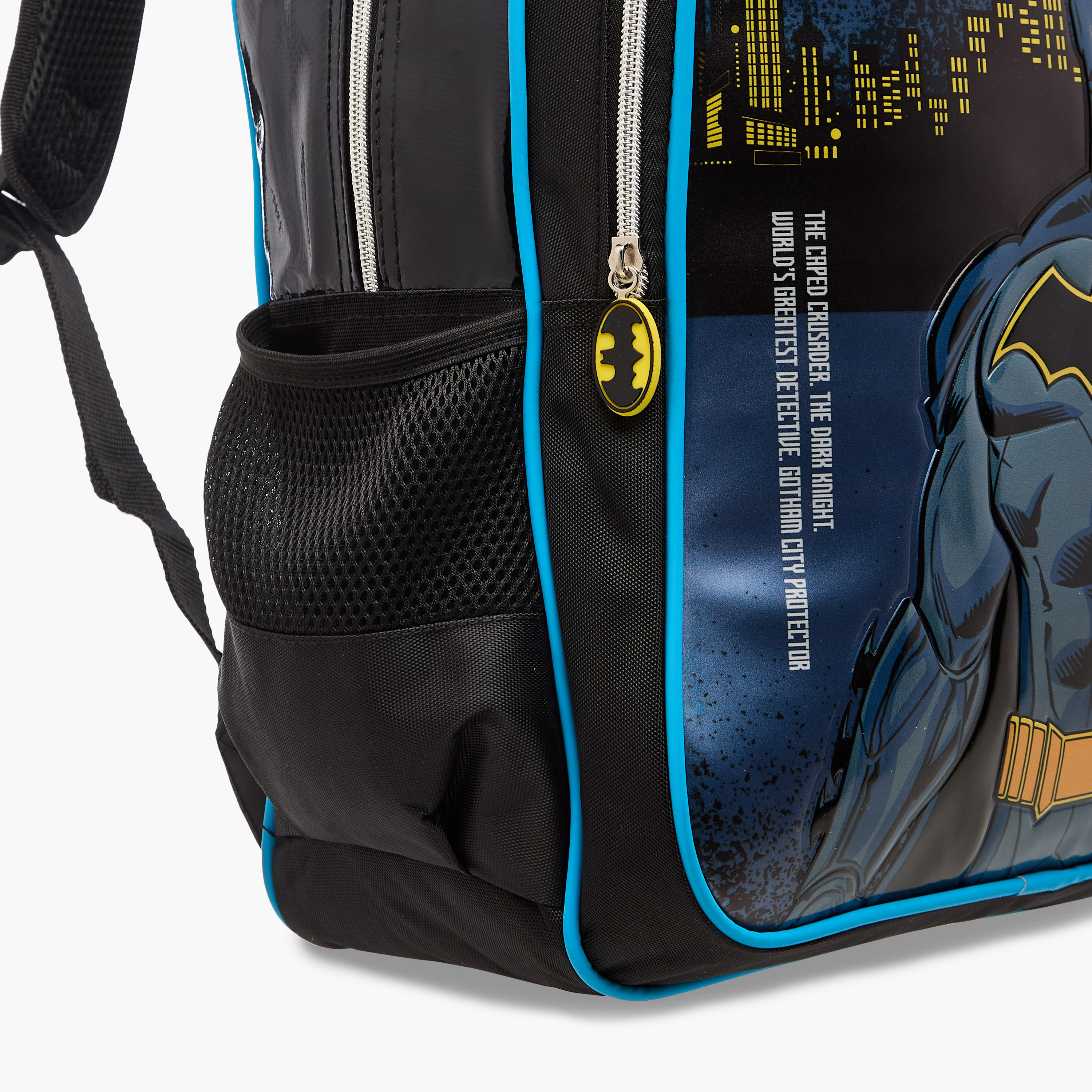 Batman Print Backpack with Adjustable Straps and Zip Closure-school-bagsandbackpacks-backpacks-image-9