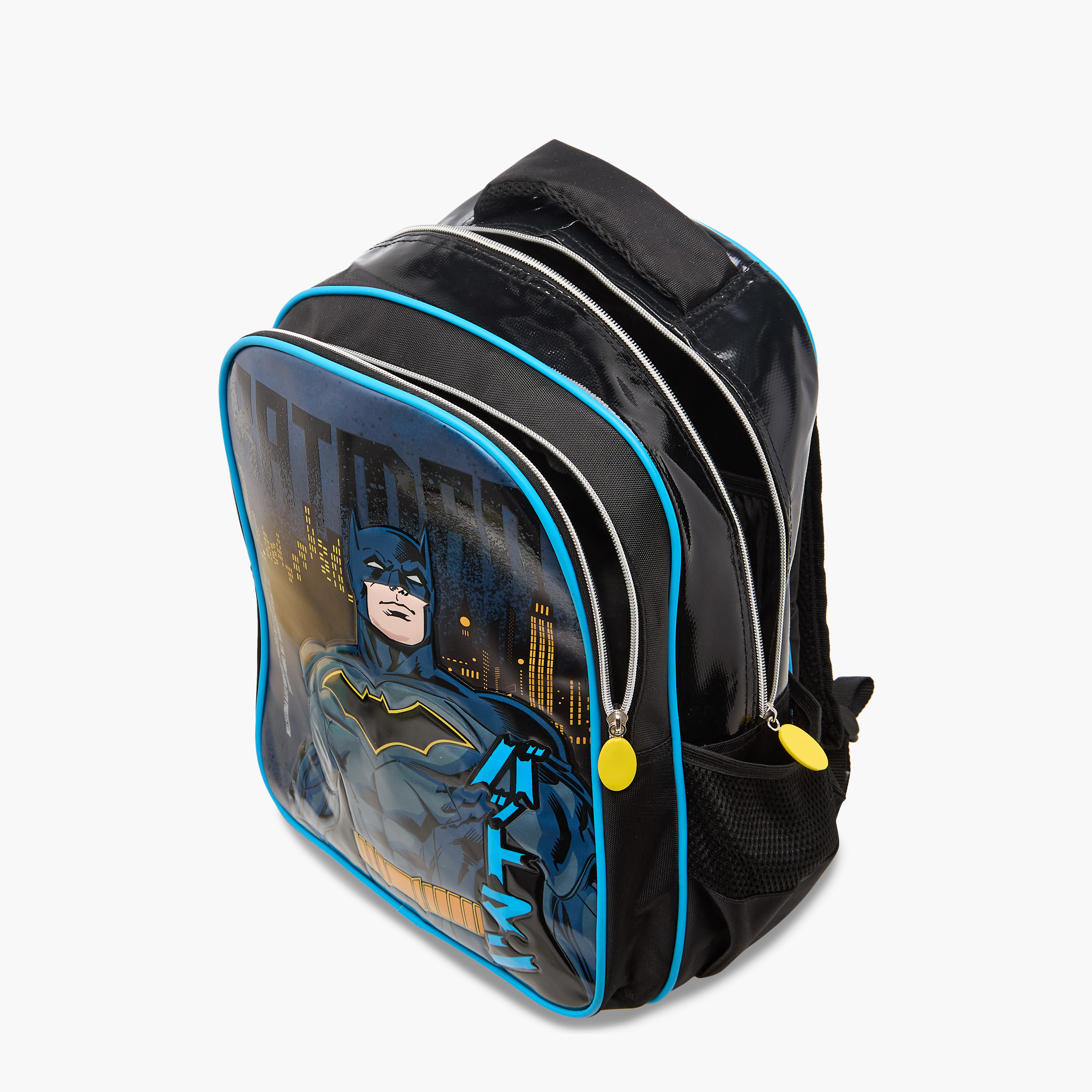 Batman Print Backpack with Adjustable Straps and Zip Closure-school-bagsandbackpacks-backpacks-image-11