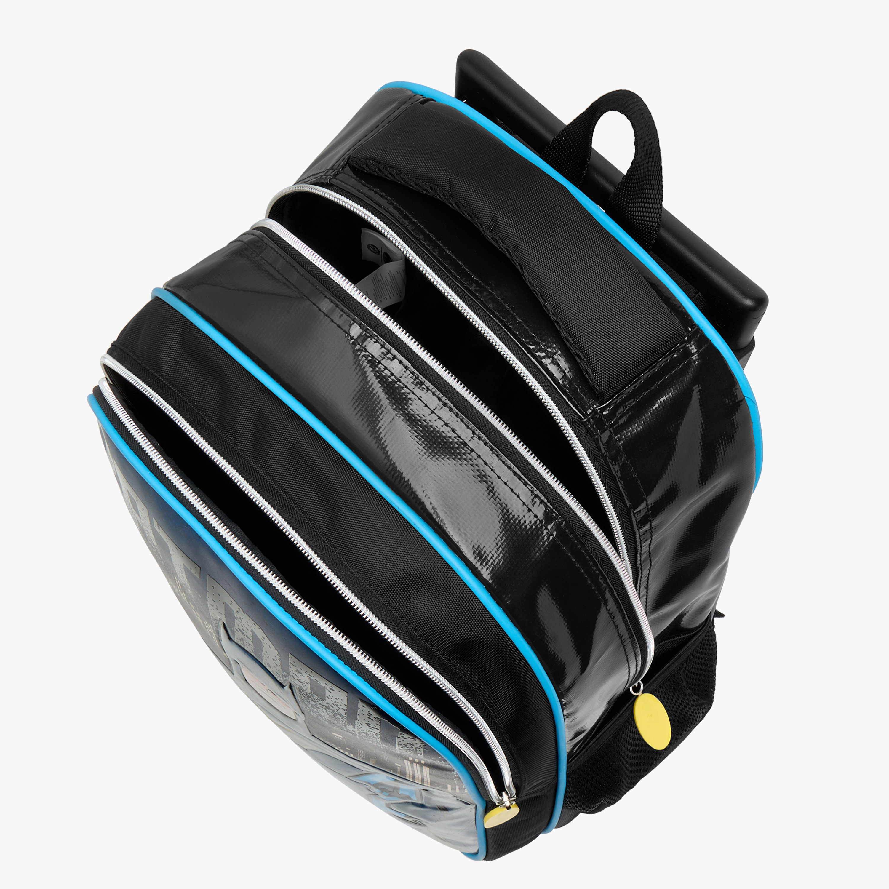 Warner Bros Batman Trolley Bag for Boys 5-8 Years with Padded Shoulder Straps -school-bagsandbackpacks-trolleybags-image-13