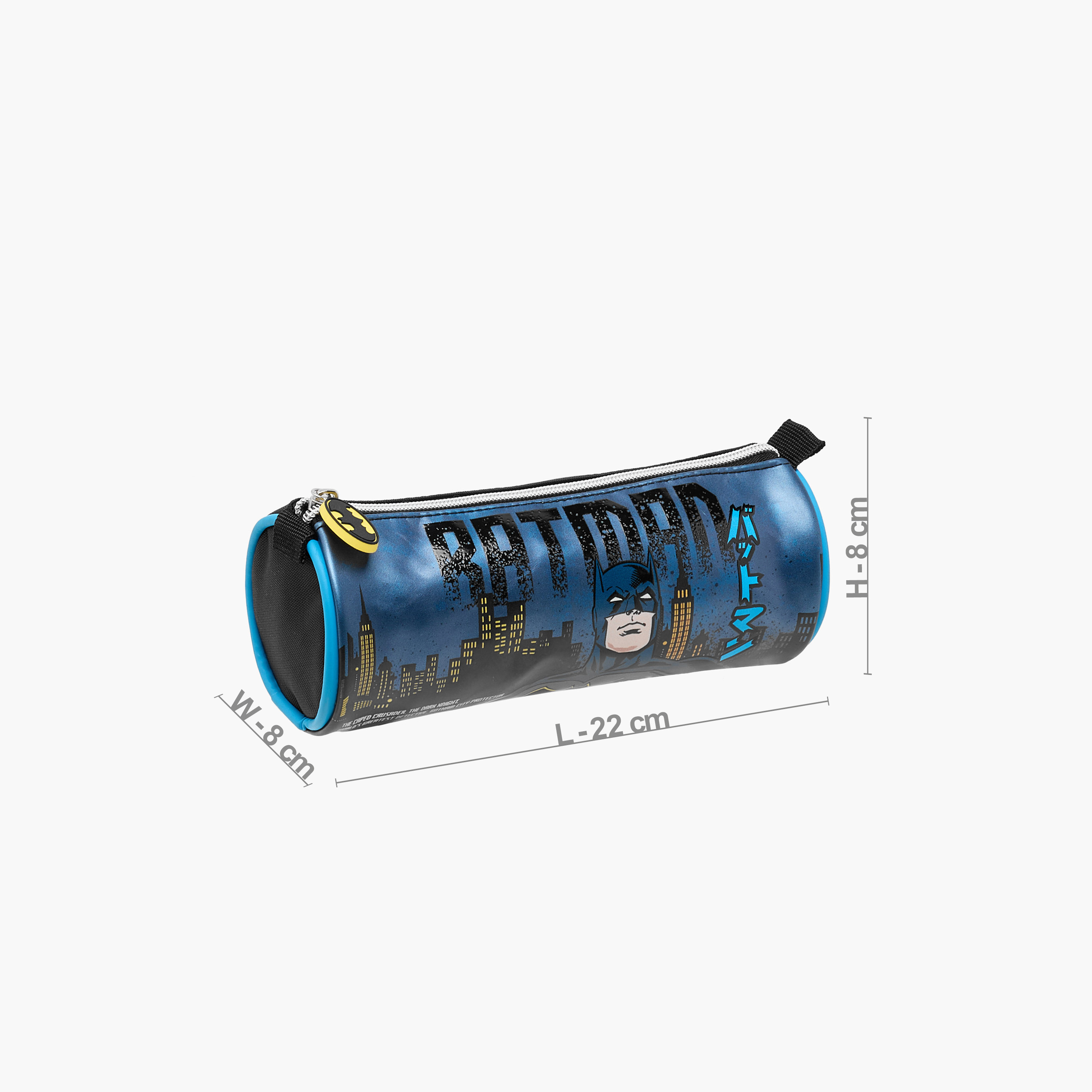 Batman Print Pencil Pouch with Zip Closure-school-stationery-pencilcases-image-2
