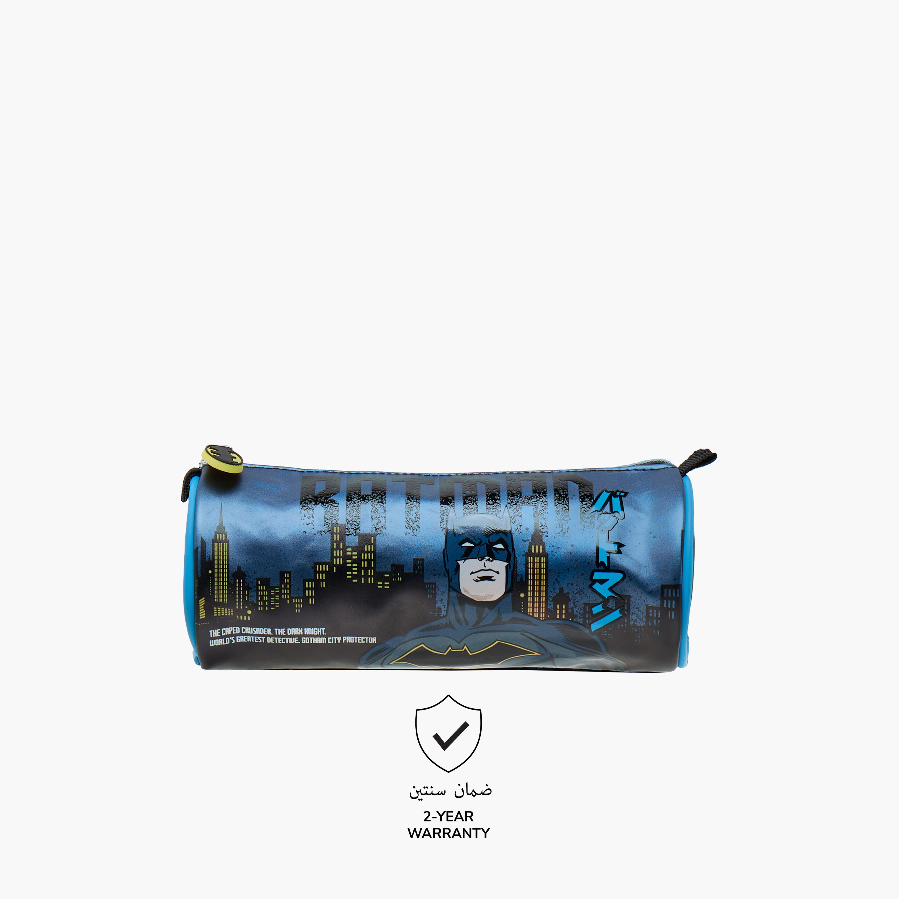 Batman Print Pencil Pouch with Zip Closure-school-stationery-pencilcases-image-4