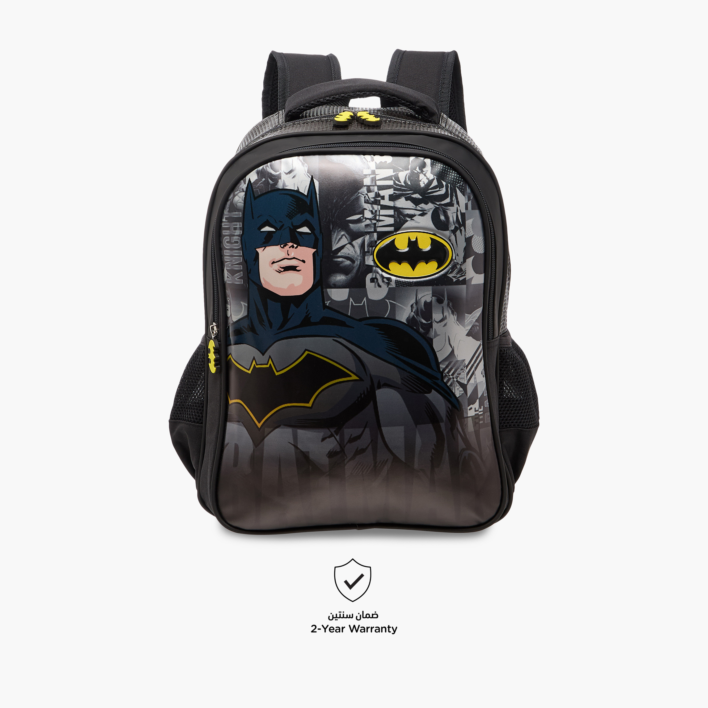 Batman Print Backpack with Adjustable Straps and Zip Closure - 16 inches-school-bagsandbackpacks-backpacks-image-6