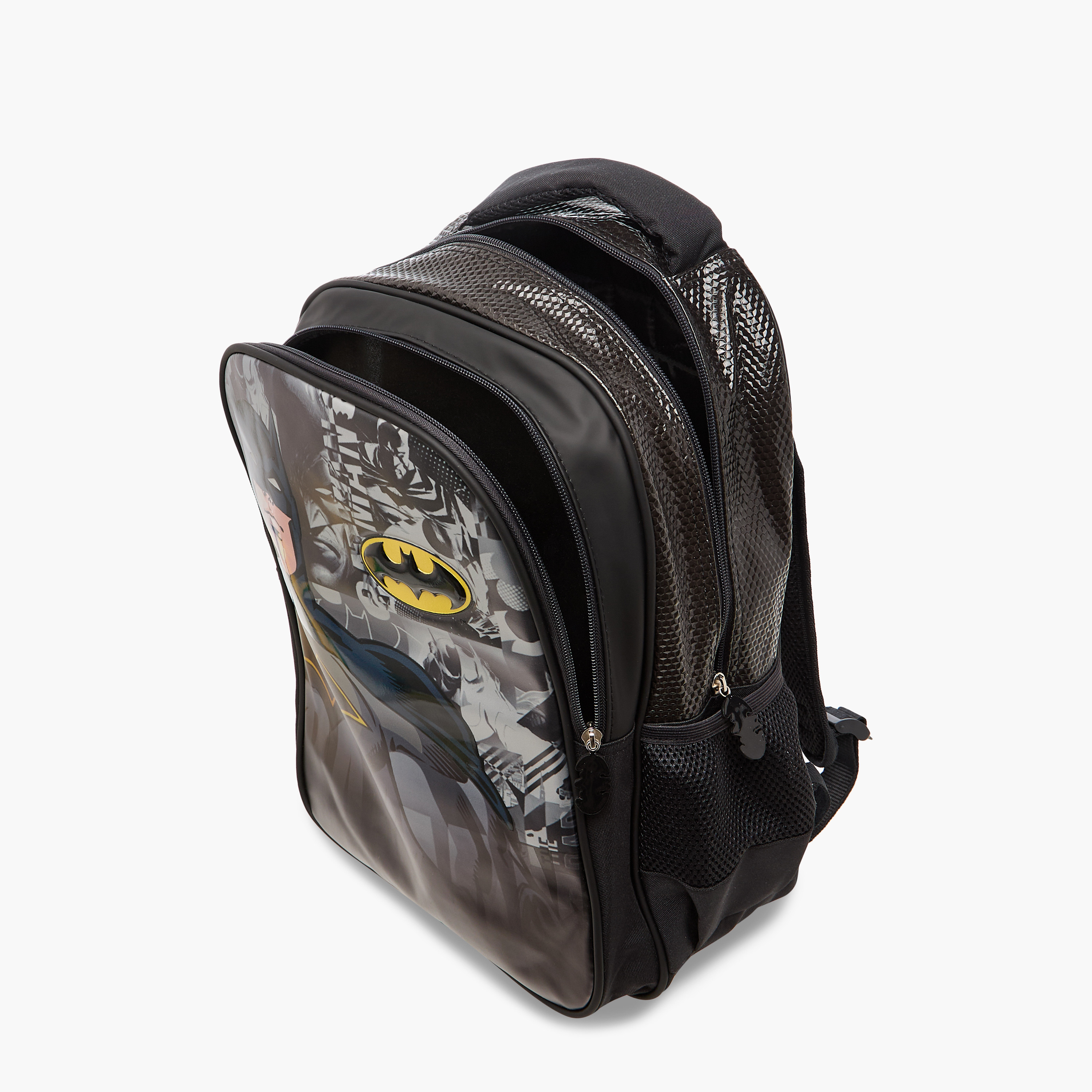 Batman Print Backpack with Adjustable Straps and Zip Closure - 16 inches-school-bagsandbackpacks-backpacks-image-11
