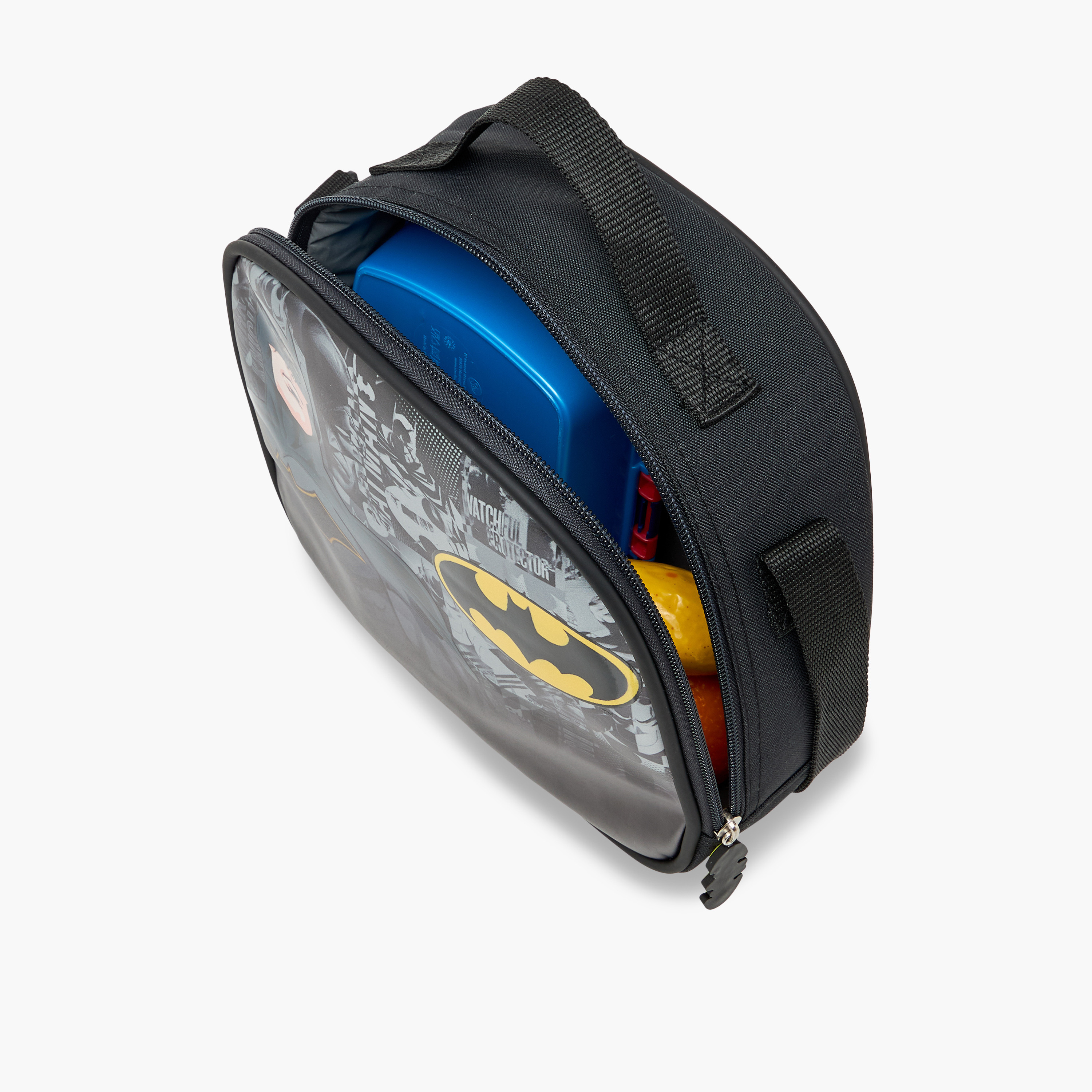 شنطة غداء بطبعات باتمان وسحاب إغلاق-school-lunchessentials-lunchbags-image-1