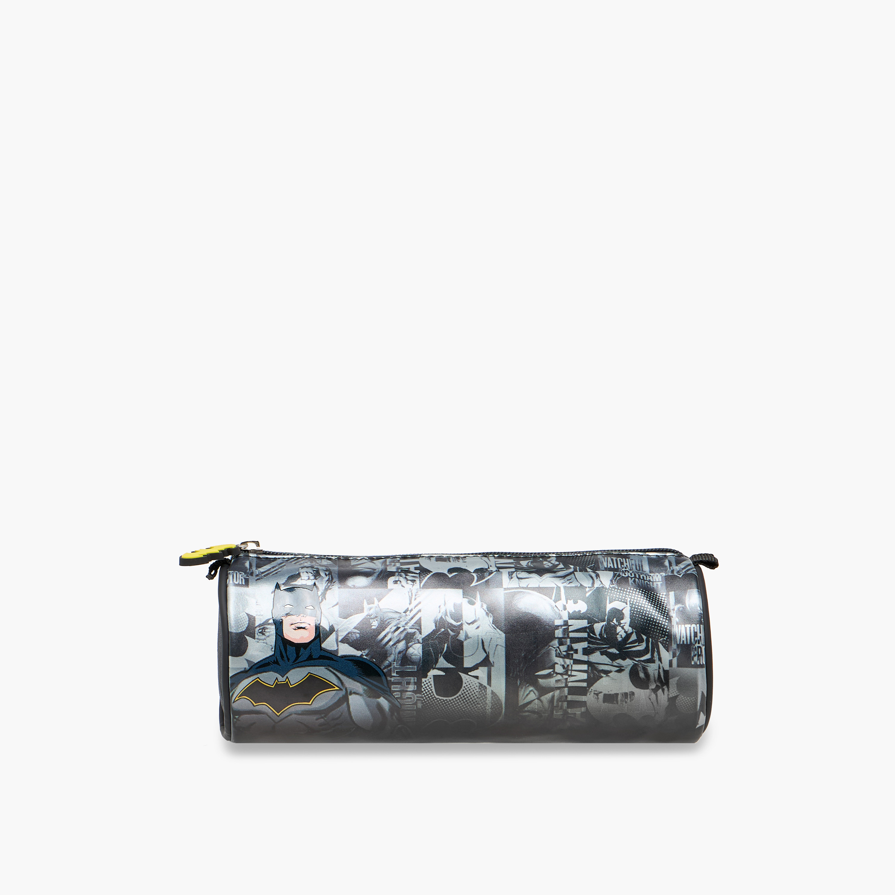 Batman Print Pencil Pouch with Zip Closure-school-stationery-pencilcases-image-1