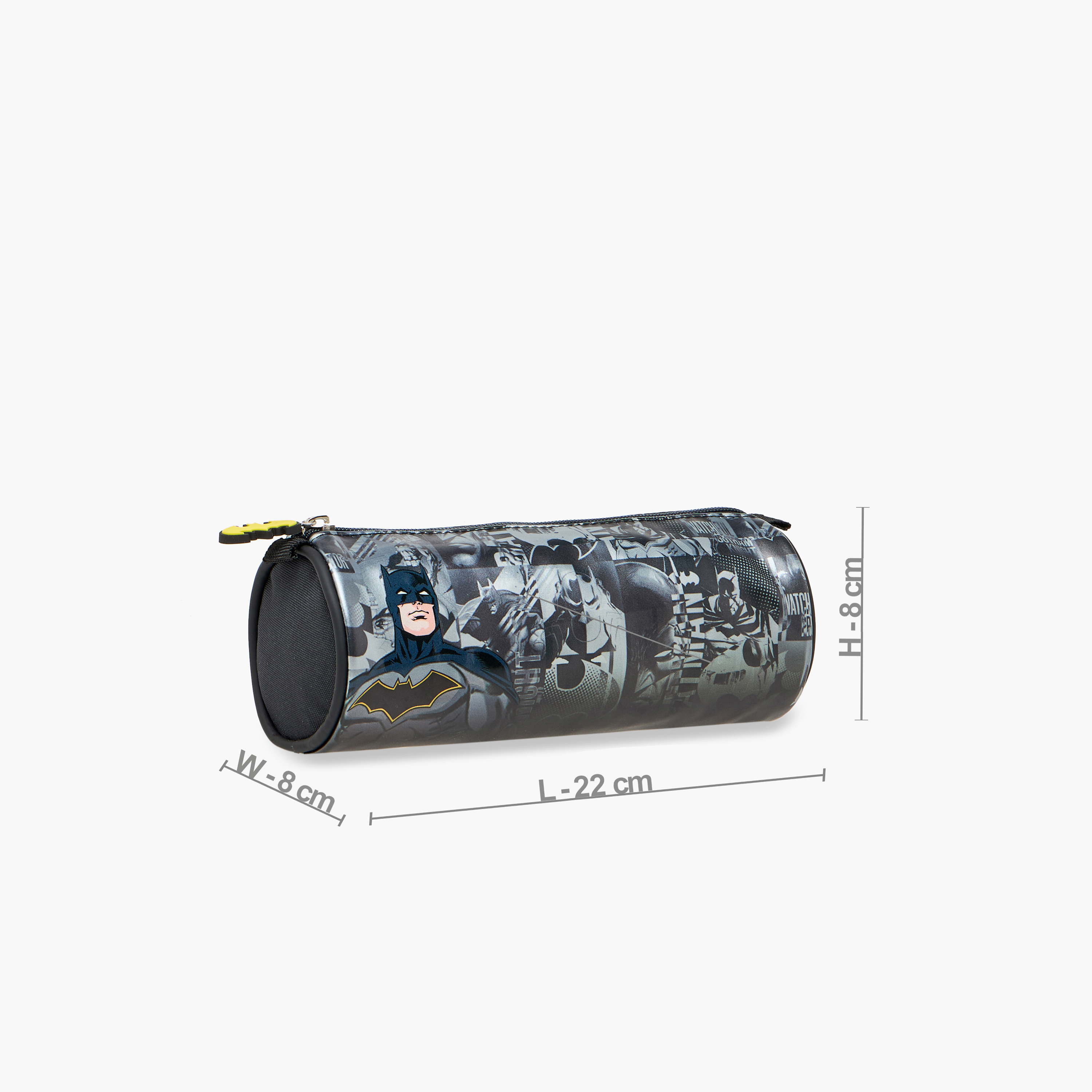 Batman Print Pencil Pouch with Zip Closure-school-stationery-pencilcases-image-2