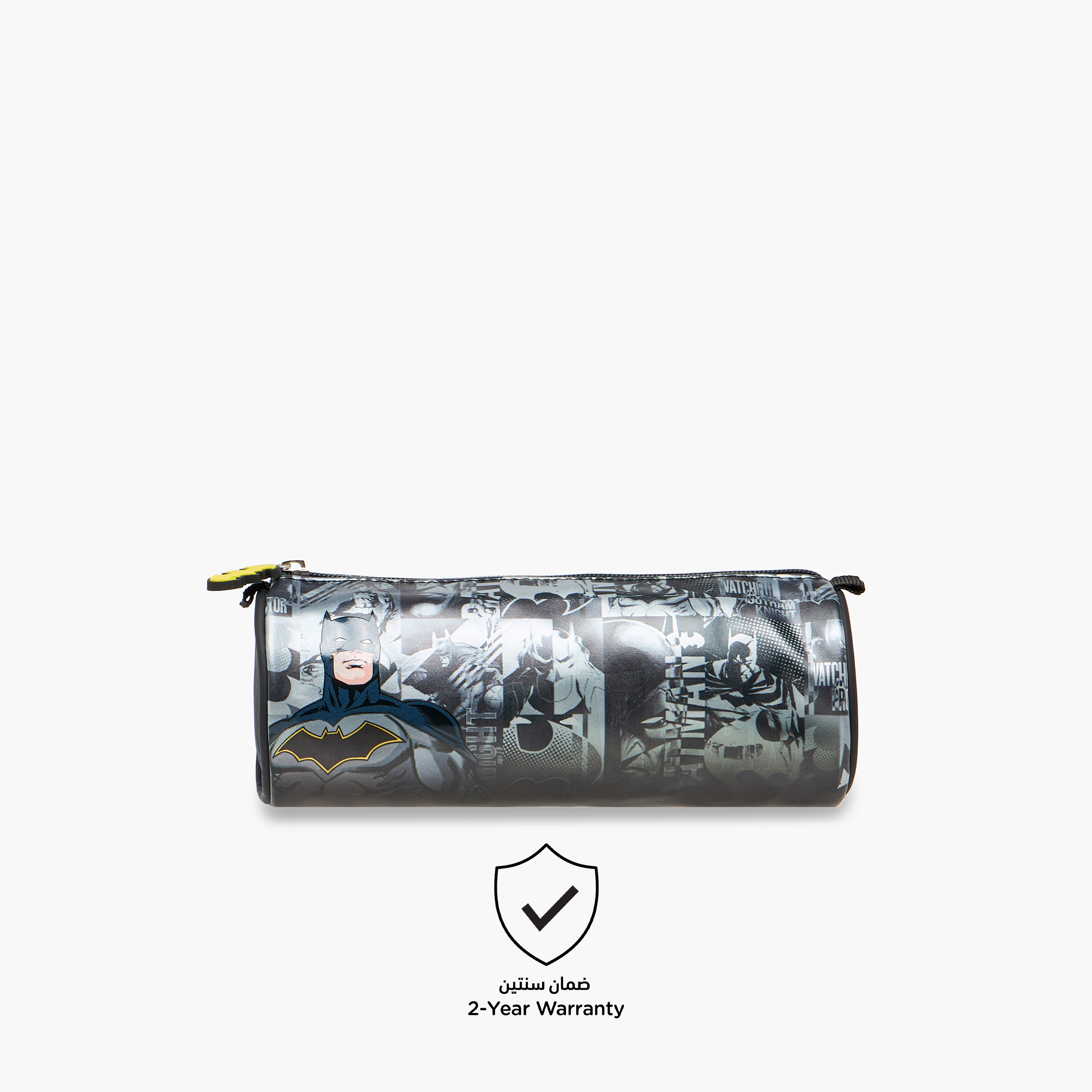 Batman Print Pencil Pouch with Zip Closure-school-stationery-pencilcases-image-4