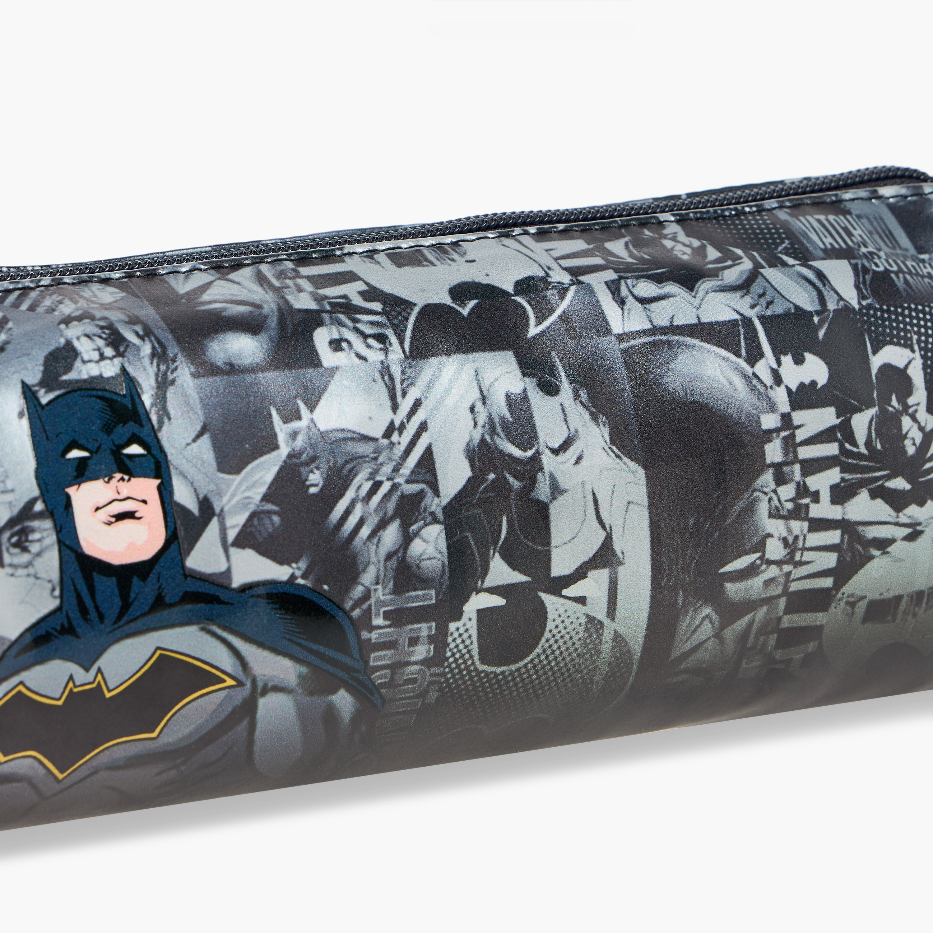 Batman Print Pencil Pouch with Zip Closure-school-stationery-pencilcases-image-5
