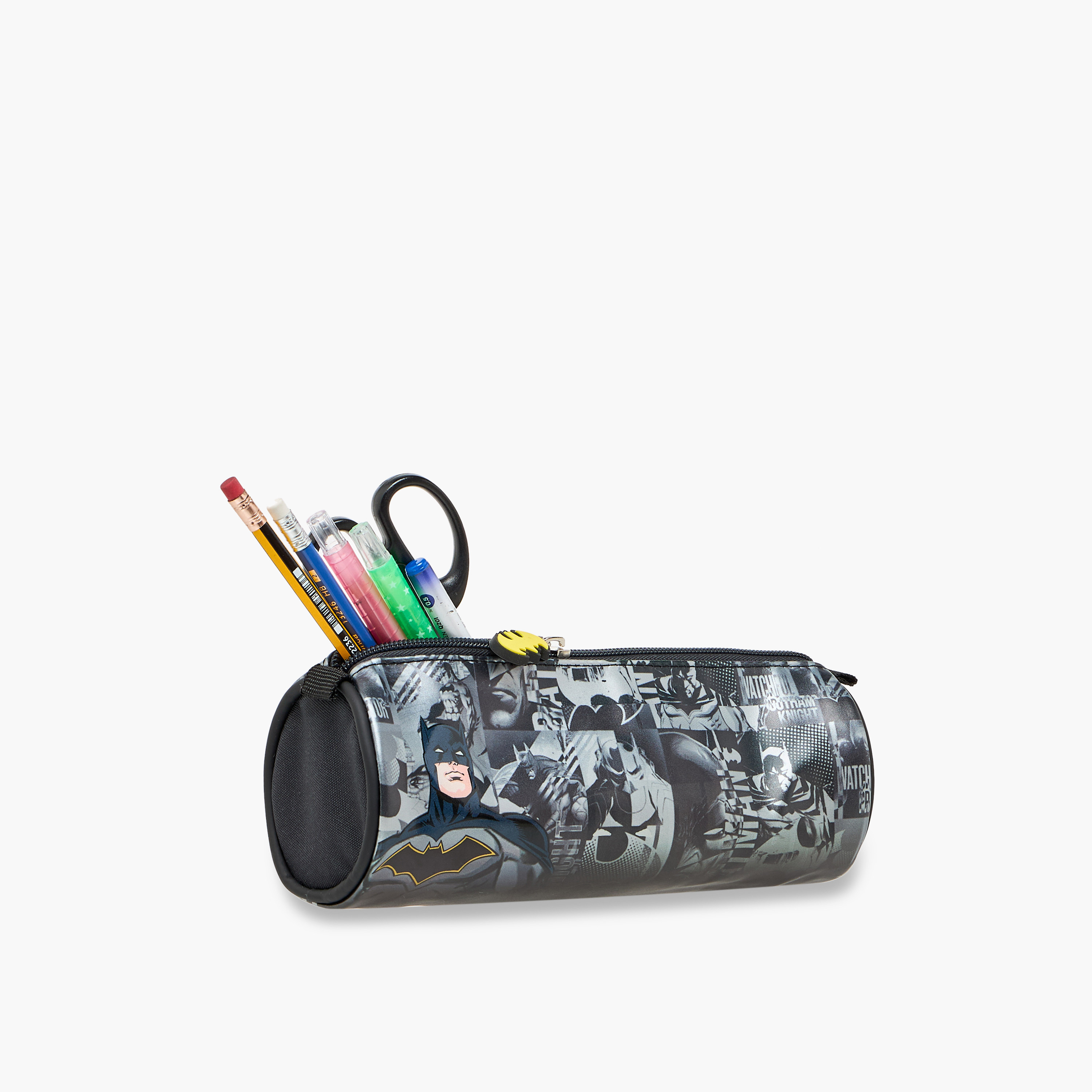 Batman Print Pencil Pouch with Zip Closure-school-stationery-pencilcases-image-7