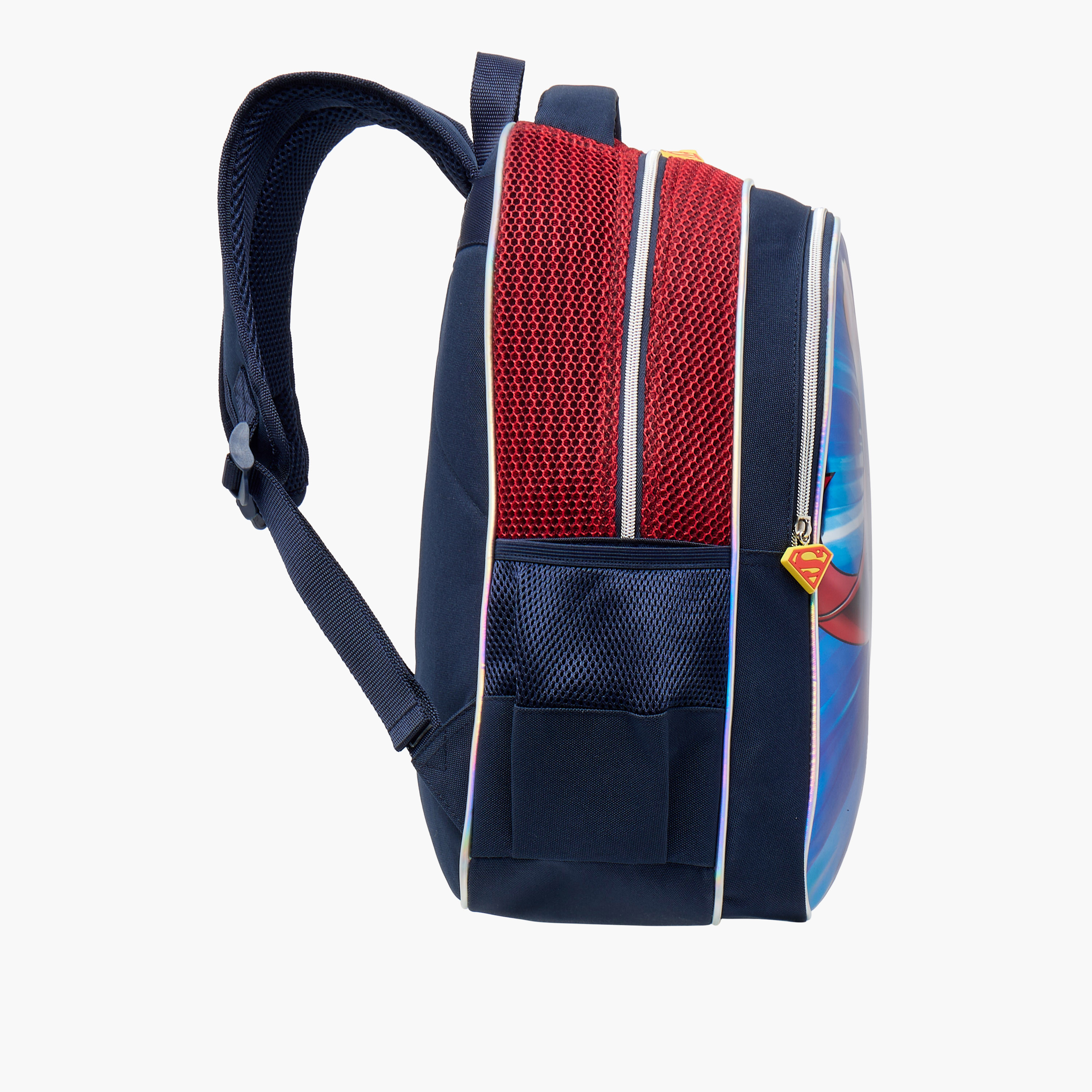 Superman Print Backpack with Adjustable Shoulder Straps and Zip Closure - 16 inches-school-bagsandbackpacks-backpacks-image-5