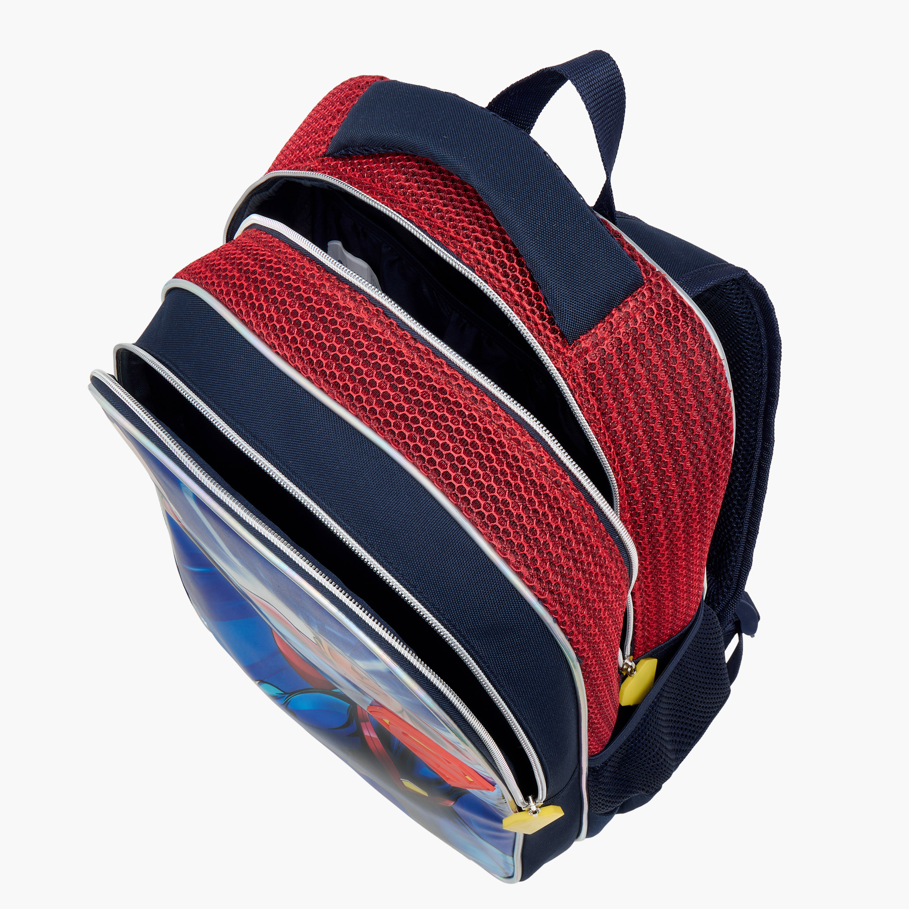 Superman Print Backpack with Adjustable Shoulder Straps and Zip Closure - 16 inches-school-bagsandbackpacks-backpacks-image-11