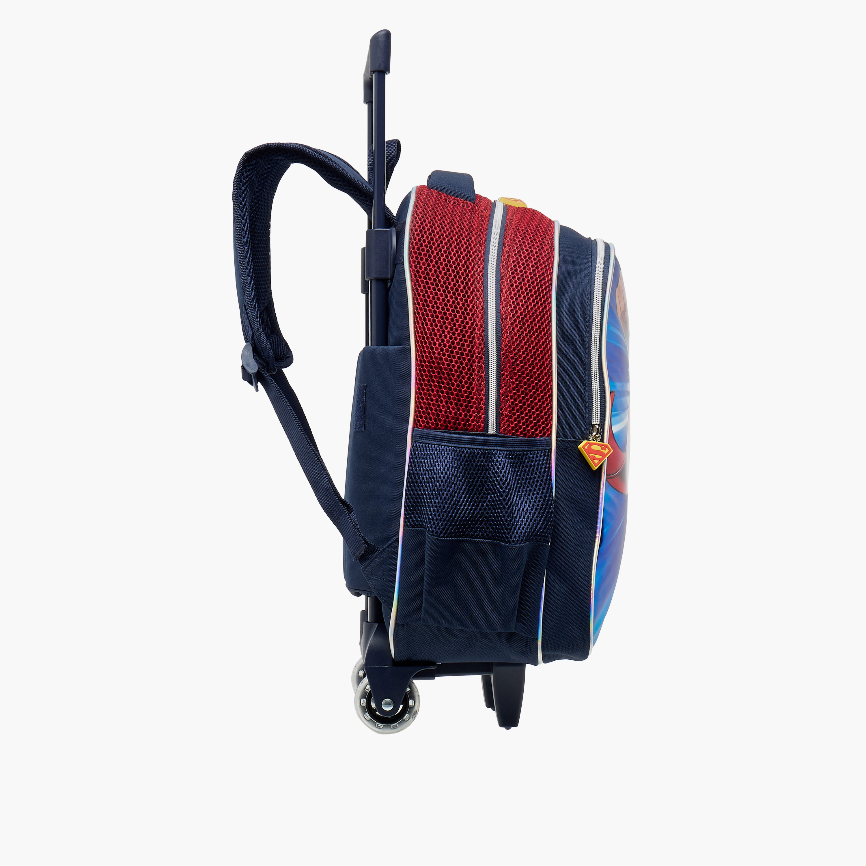 Warner Bros Superman Trolley Bag for Boys 5-8 Years with Padded Shoulder Straps -school-bagsandbackpacks-trolleybags-image-5