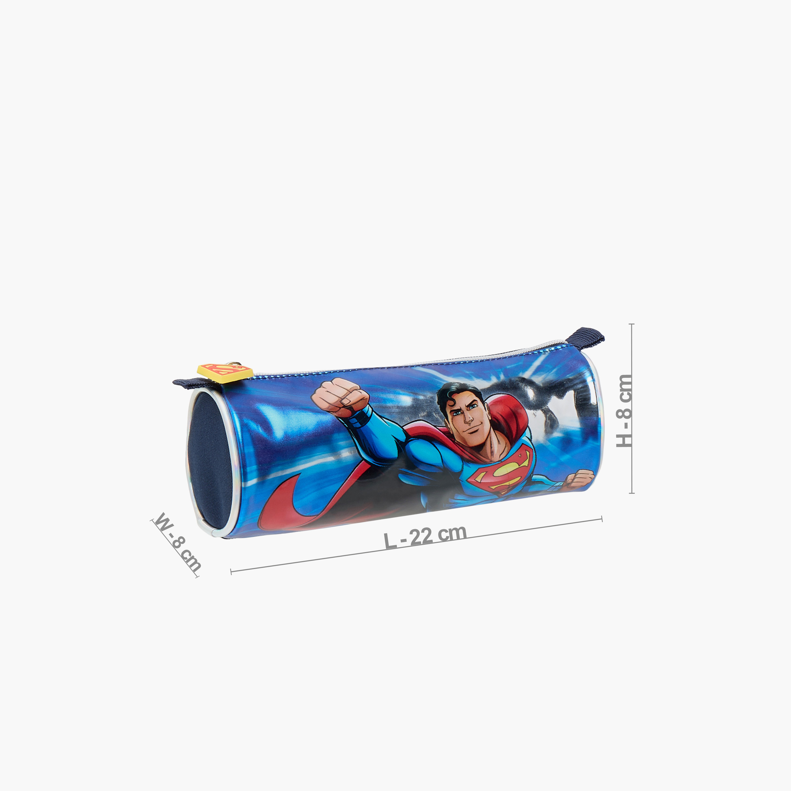 Superman Print Pencil Pouch with Zip Closure-school-stationery-pencilcases-image-2