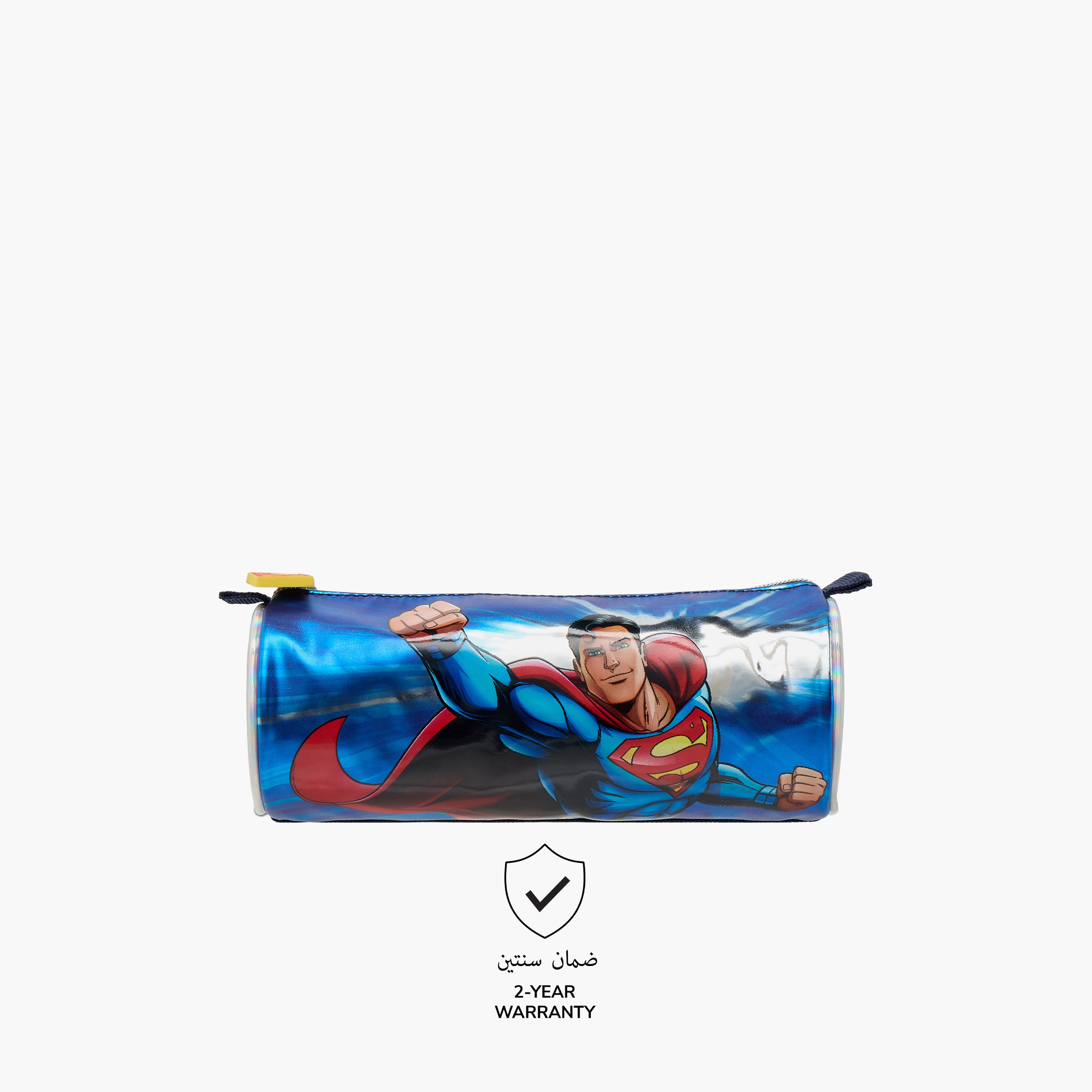 Superman Print Pencil Pouch with Zip Closure-school-stationery-pencilcases-image-4