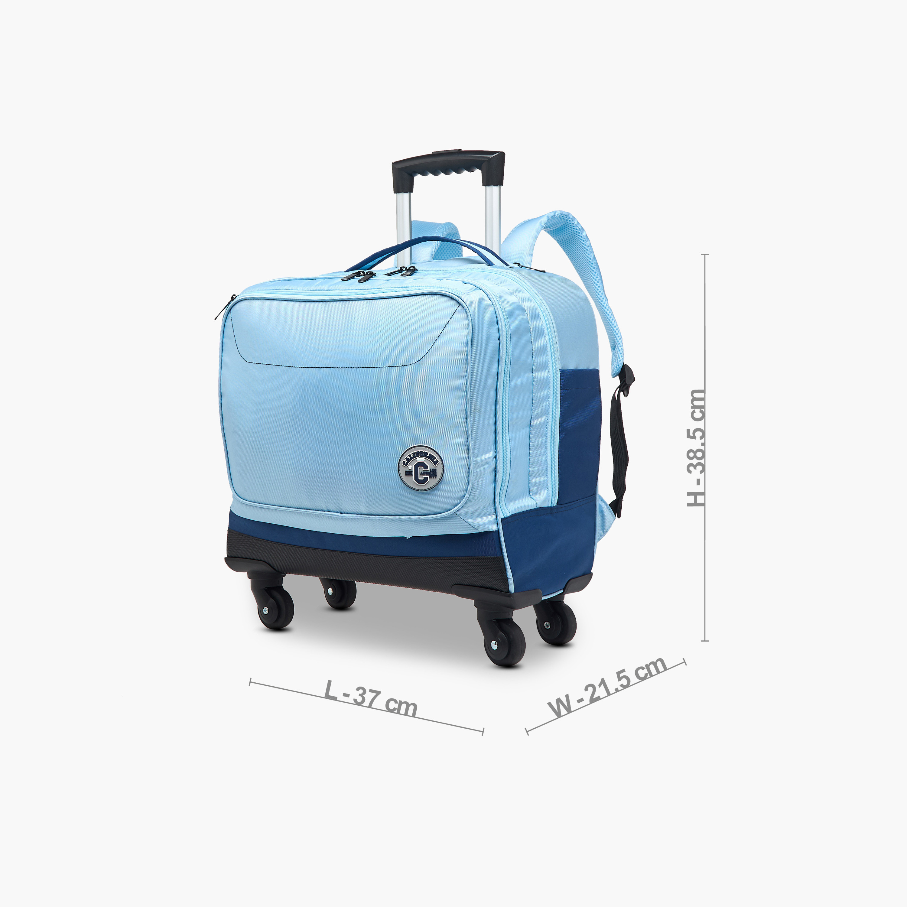 شنطة ترولي سادة للأولاد 8-13 سنة بحزام قابل للتعديل من جونيورز-school-bagsandbackpacks-trolleybags-image-5
