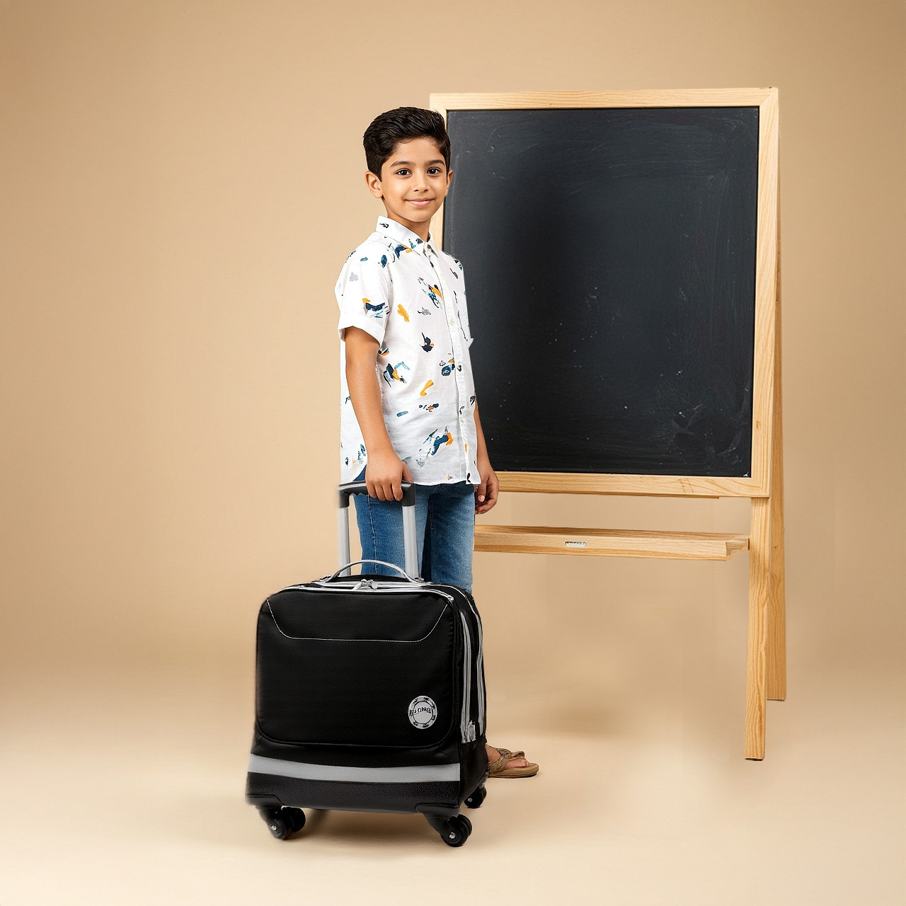 Juniors Solid Trolley Bag for Boys 8-13 Years with Adjustable Strap -school-bagsandbackpacks-trolleybags-image-4