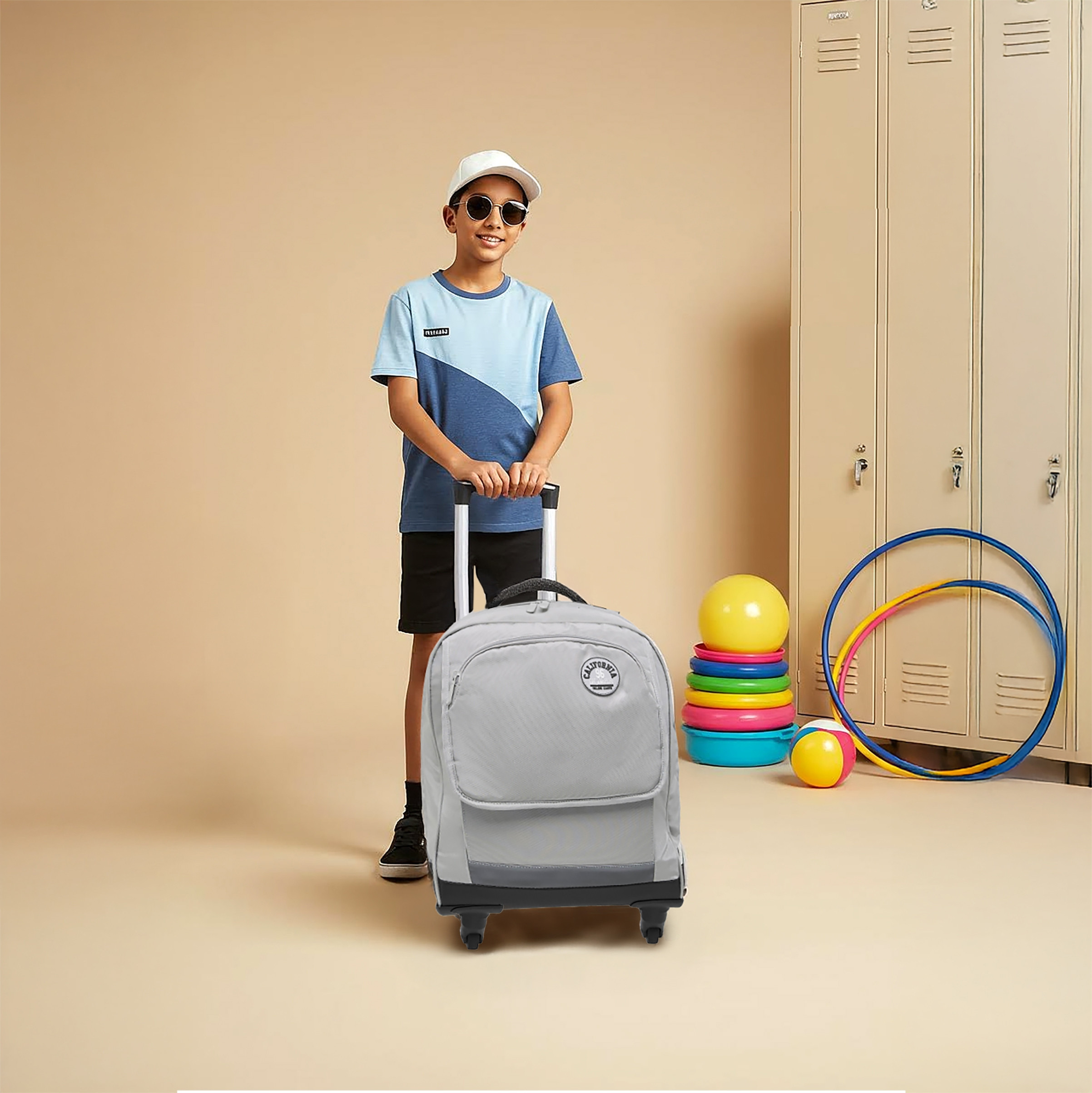 Juniors Solid Trolley Bag for Kids 8-13 Years with Adjustable Strap -school-bagsandbackpacks-trolleybags-image-4