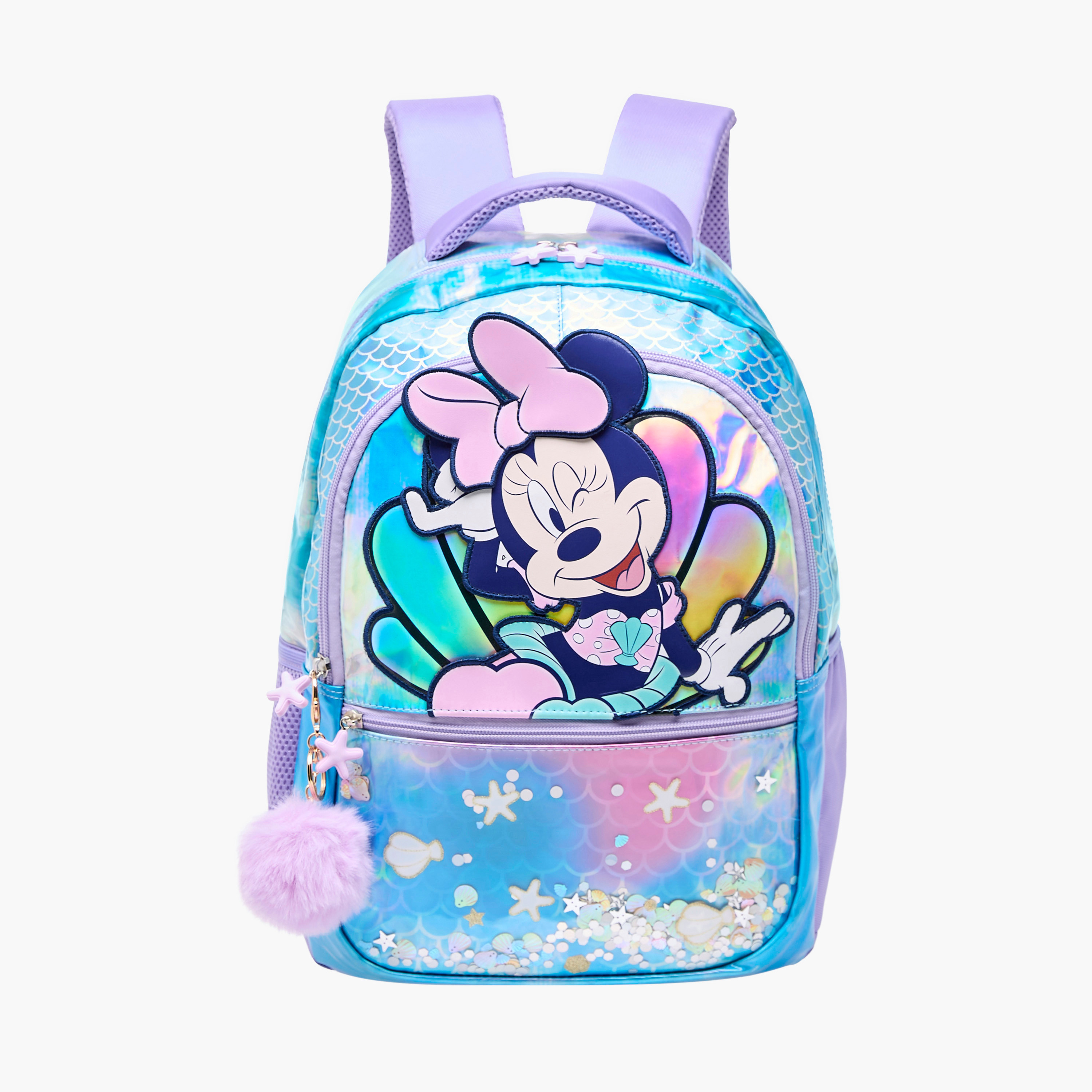 Disney Minnie Mouse Print Backpack with Adjustable Shoulder Straps and Zip Closure - 16 inches-school-bagsandbackpacks-backpacks-image-1