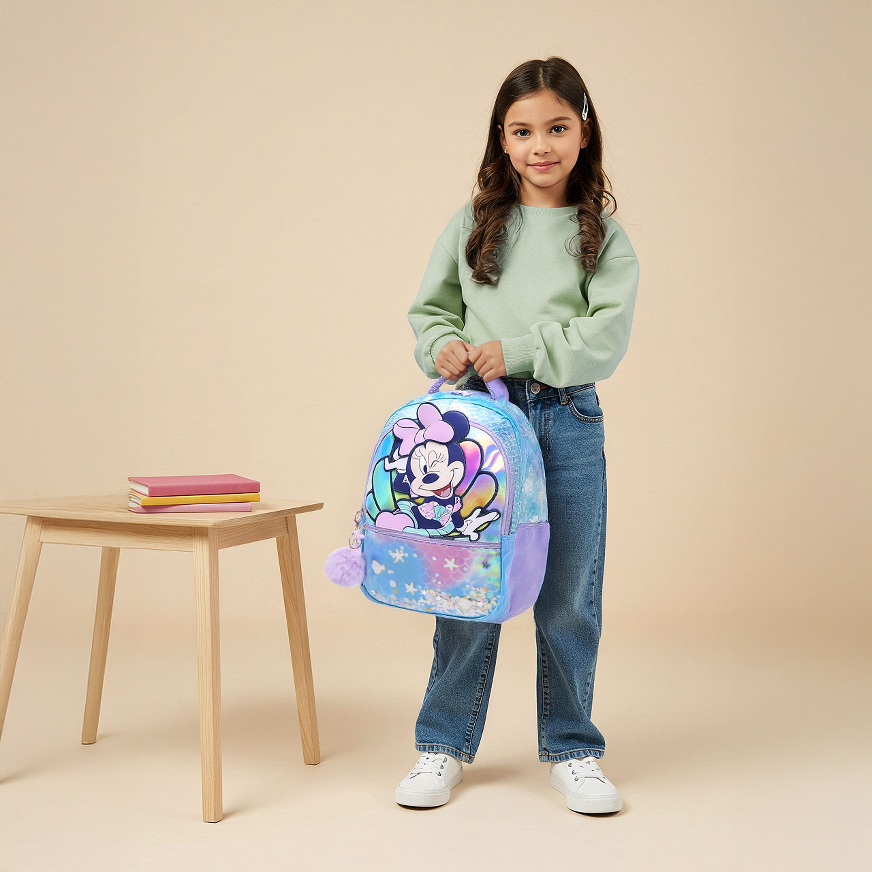 Disney Minnie Mouse Print Backpack with Adjustable Shoulder Straps and Zip Closure - 16 inches-school-bagsandbackpacks-backpacks-image-2