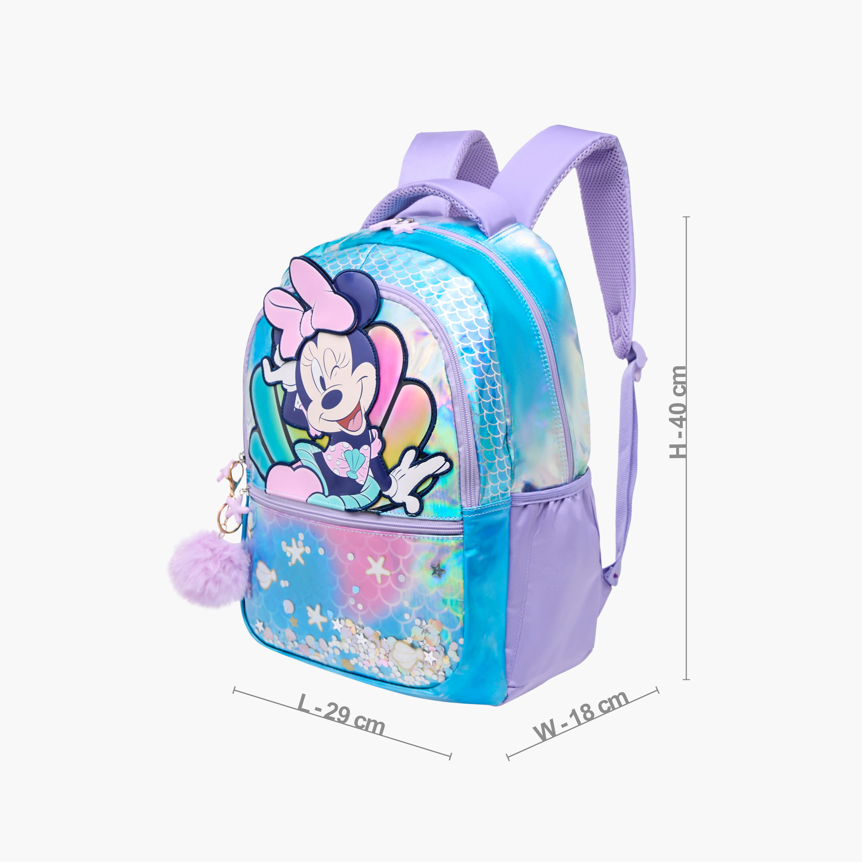 Disney Minnie Mouse Print Backpack with Adjustable Shoulder Straps and Zip Closure - 16 inches-school-bagsandbackpacks-backpacks-image-4