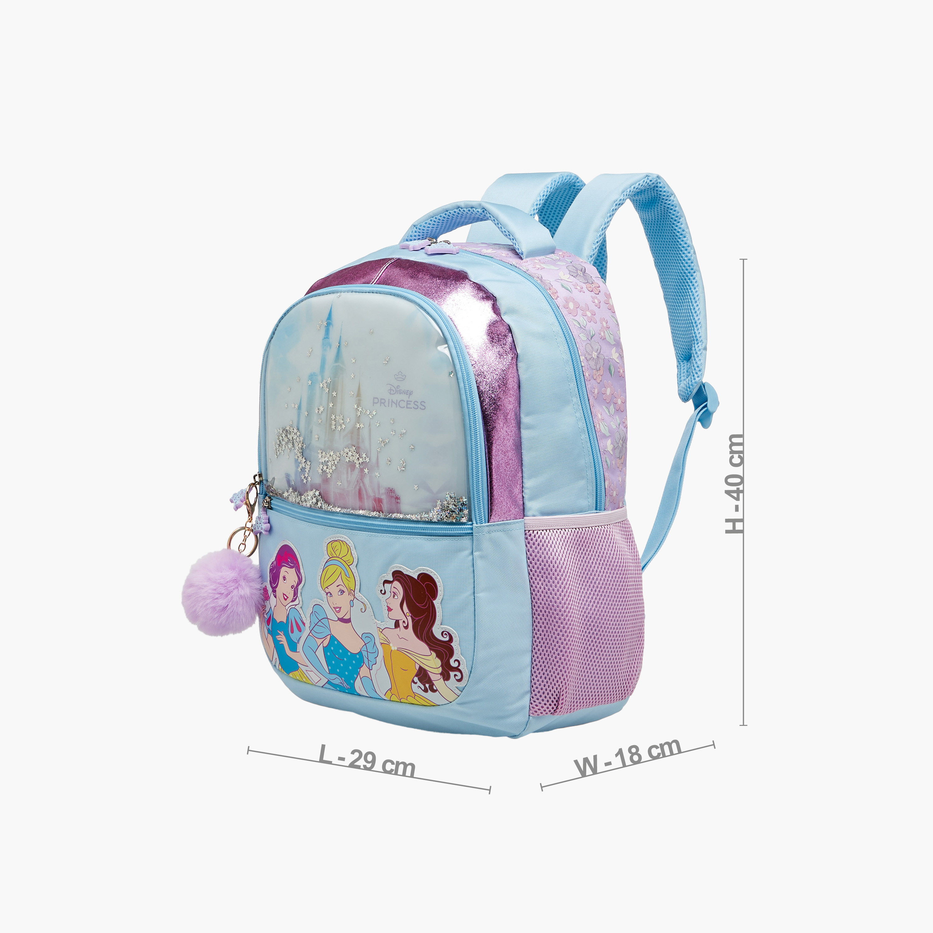 شنطة ظهر بطبعات الأميرات من ديزني مع أحزمة قابلة للتعديل وسحّاب إغلاق - 16 بوصة-school-bagsandbackpacks-backpacks-image-4