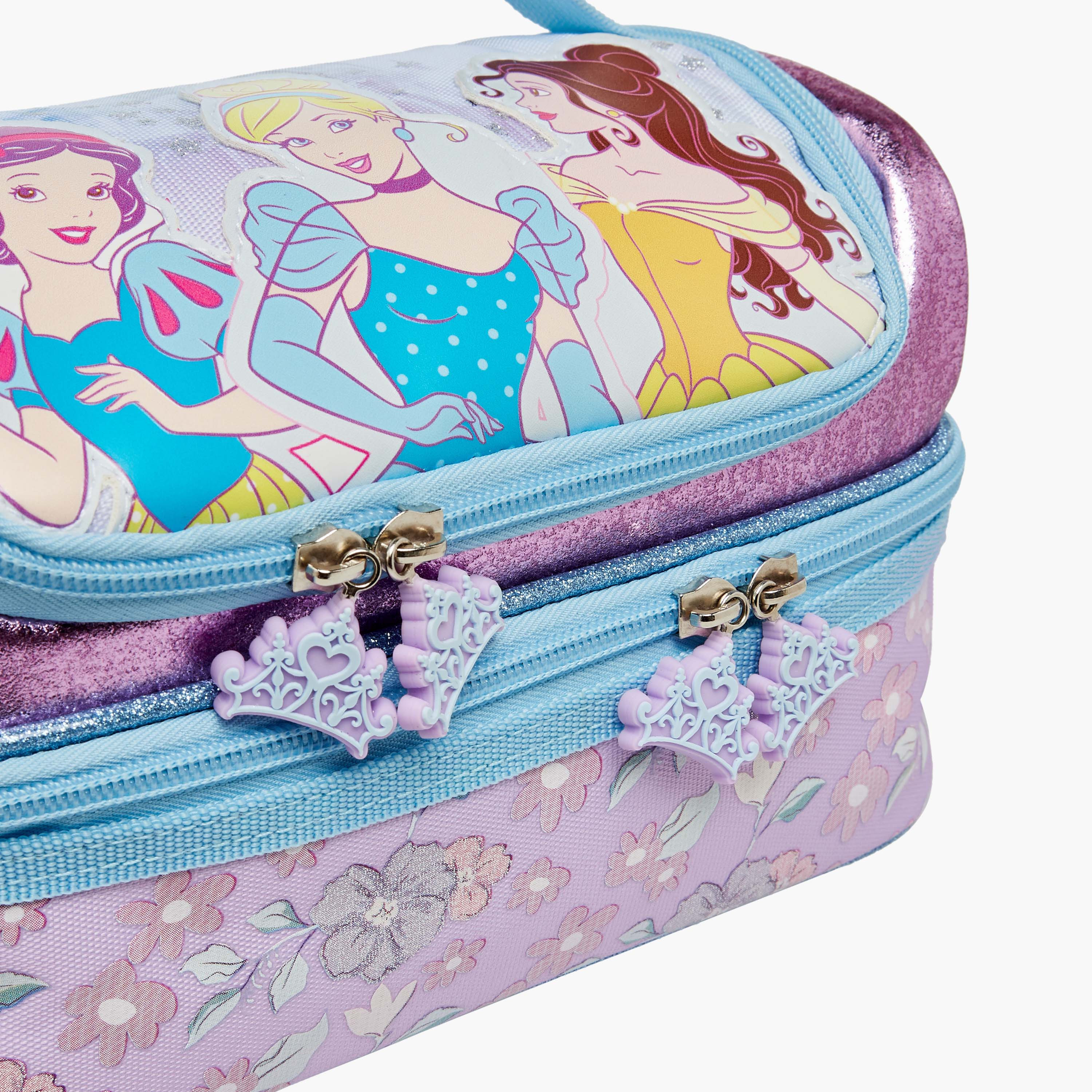 Disney Princess Print Double Layer Lunch Bag with Zip Closure-school-lunchessentials-lunchbags-image-6