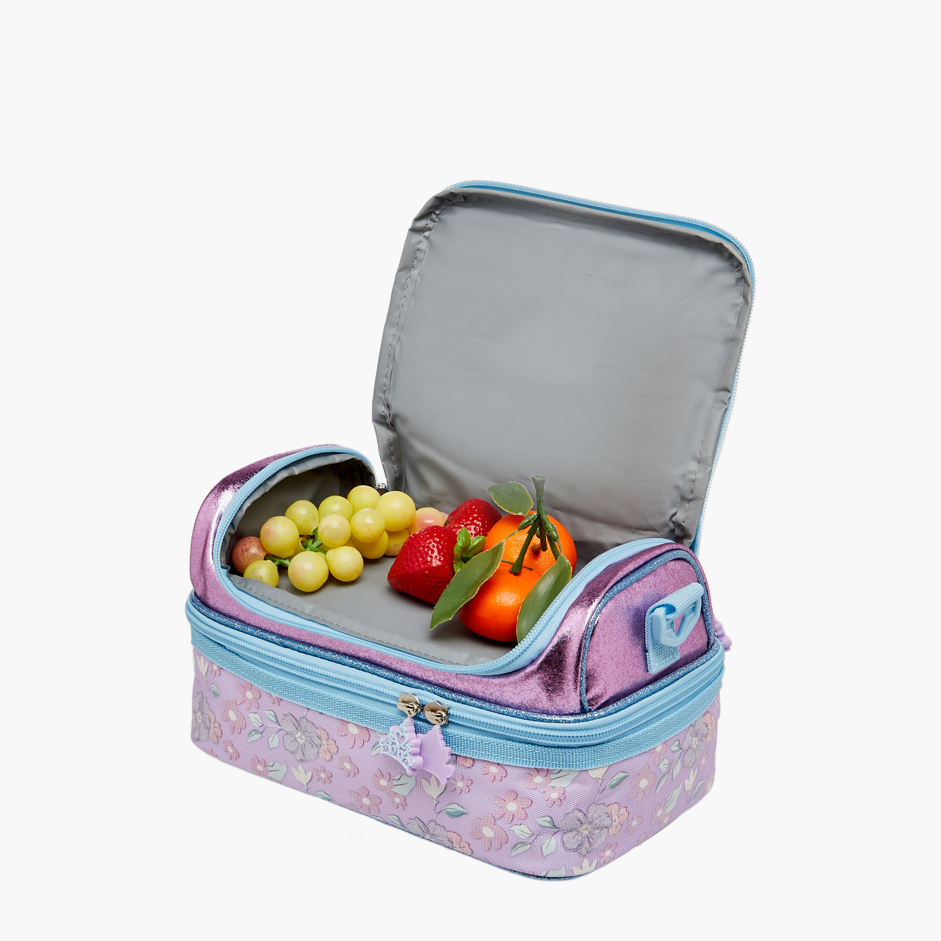Disney Princess Print Double Layer Lunch Bag with Zip Closure-school-lunchessentials-lunchbags-image-7