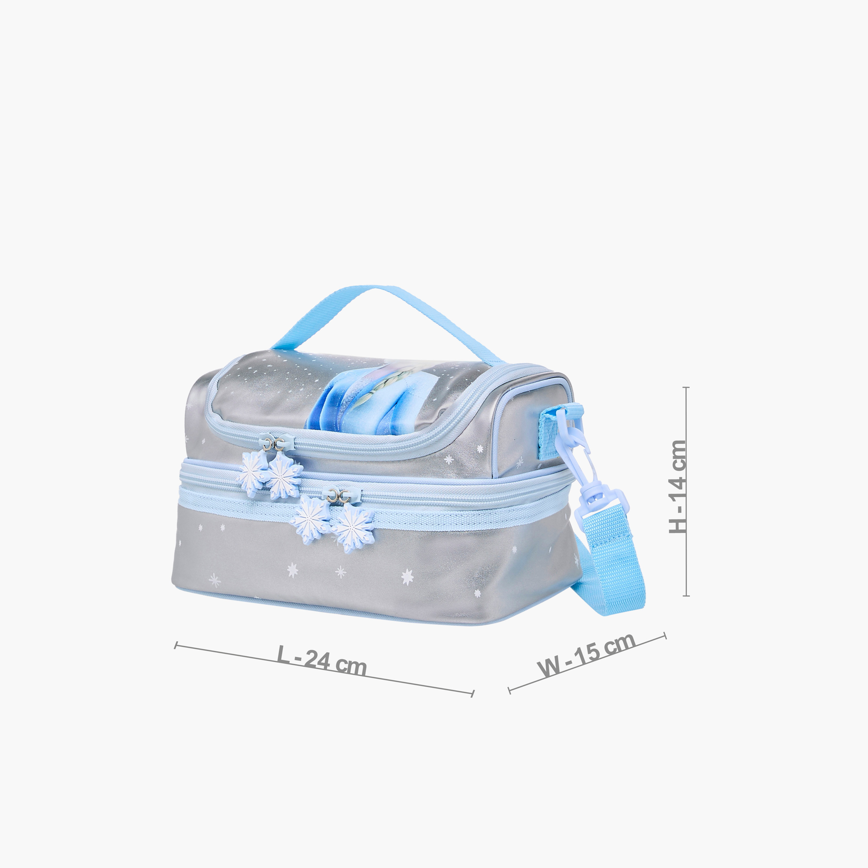 Disney Frozen Print Double Layer Lunch Bag with Zip Closure-school-lunchessentials-lunchbags-image-2
