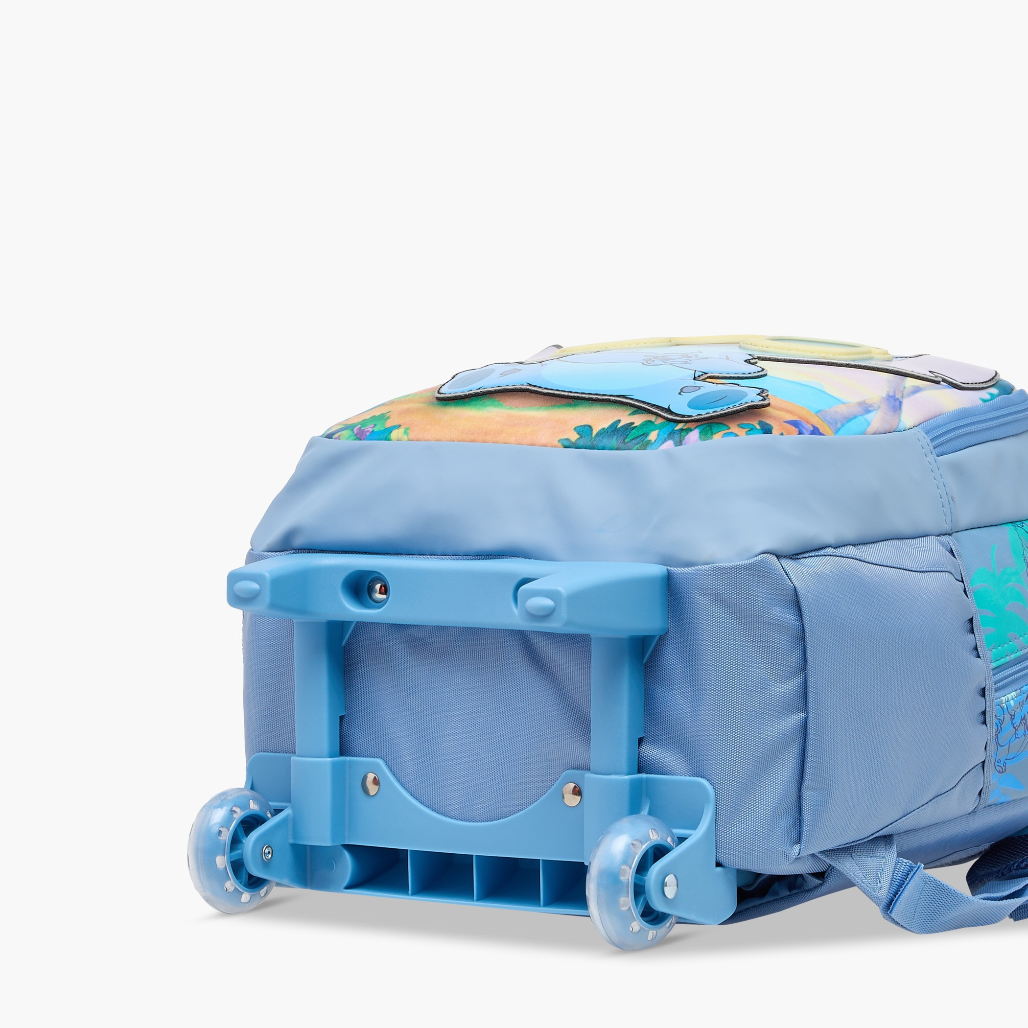 Disney Stitch Print Trolley Backpack with Retractable Handle - 16 inches-school-bagsandbackpacks-trolleybags-image-13