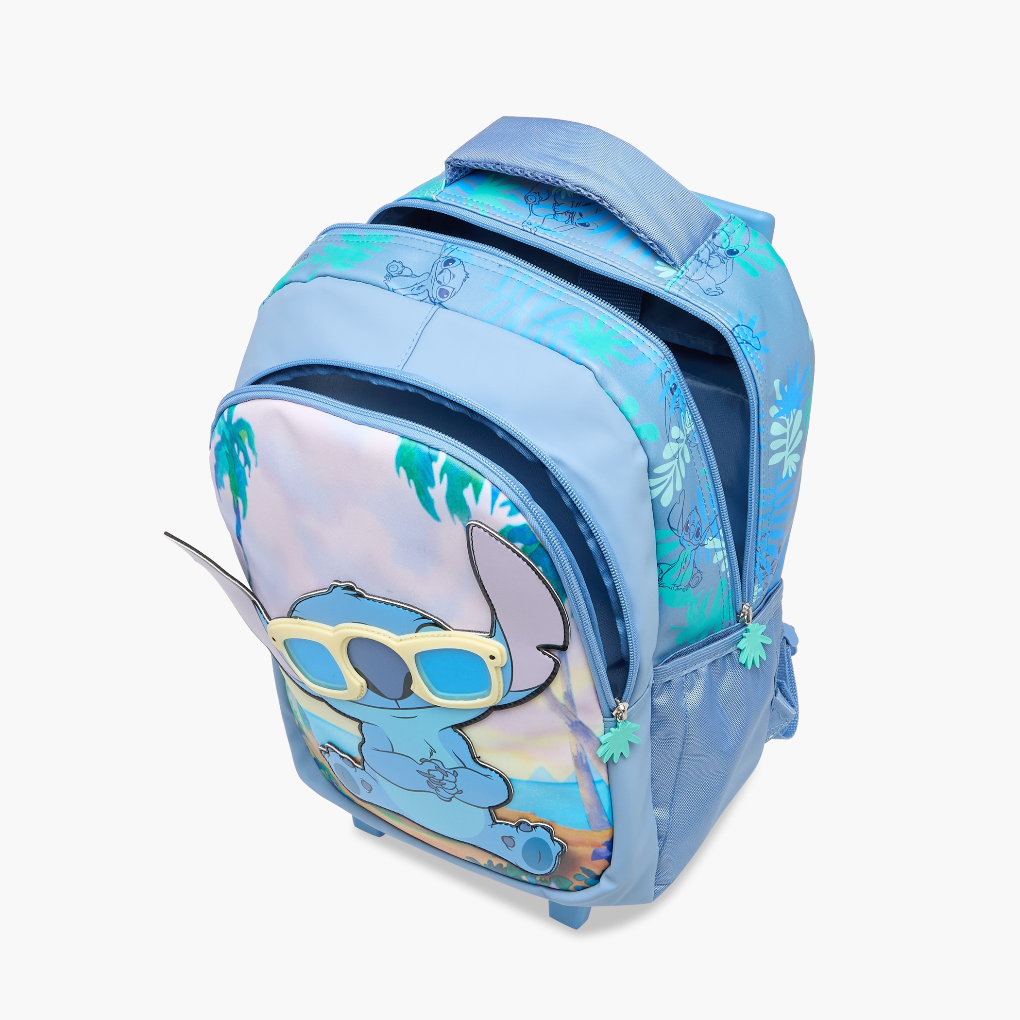 Disney Stitch Print Trolley Backpack with Retractable Handle - 16 inches-school-bagsandbackpacks-trolleybags-image-15