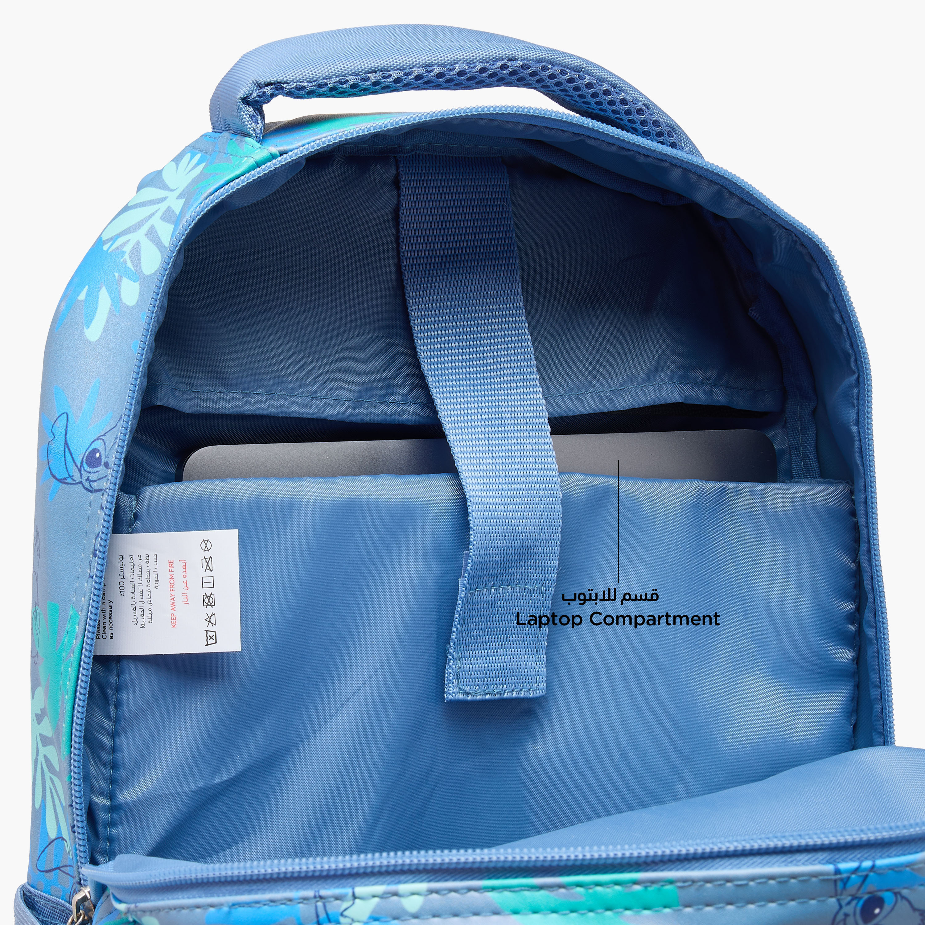 Disney Stitch Print Trolley Backpack with Retractable Handle - 16 inches-school-bagsandbackpacks-trolleybags-image-16