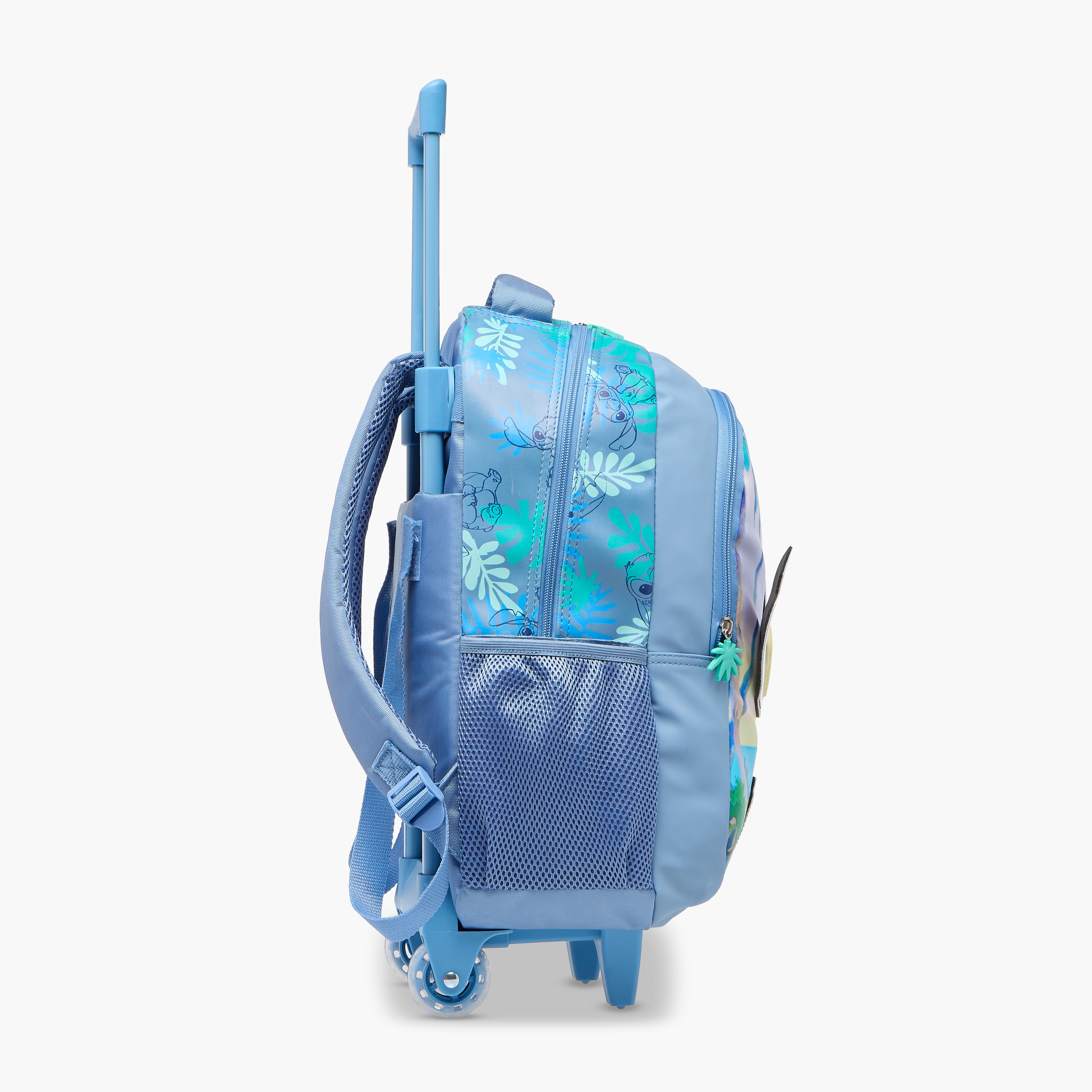 Disney Stitch Print Trolley Backpack with Retractable Handle - 16 inches-school-bagsandbackpacks-trolleybags-image-3