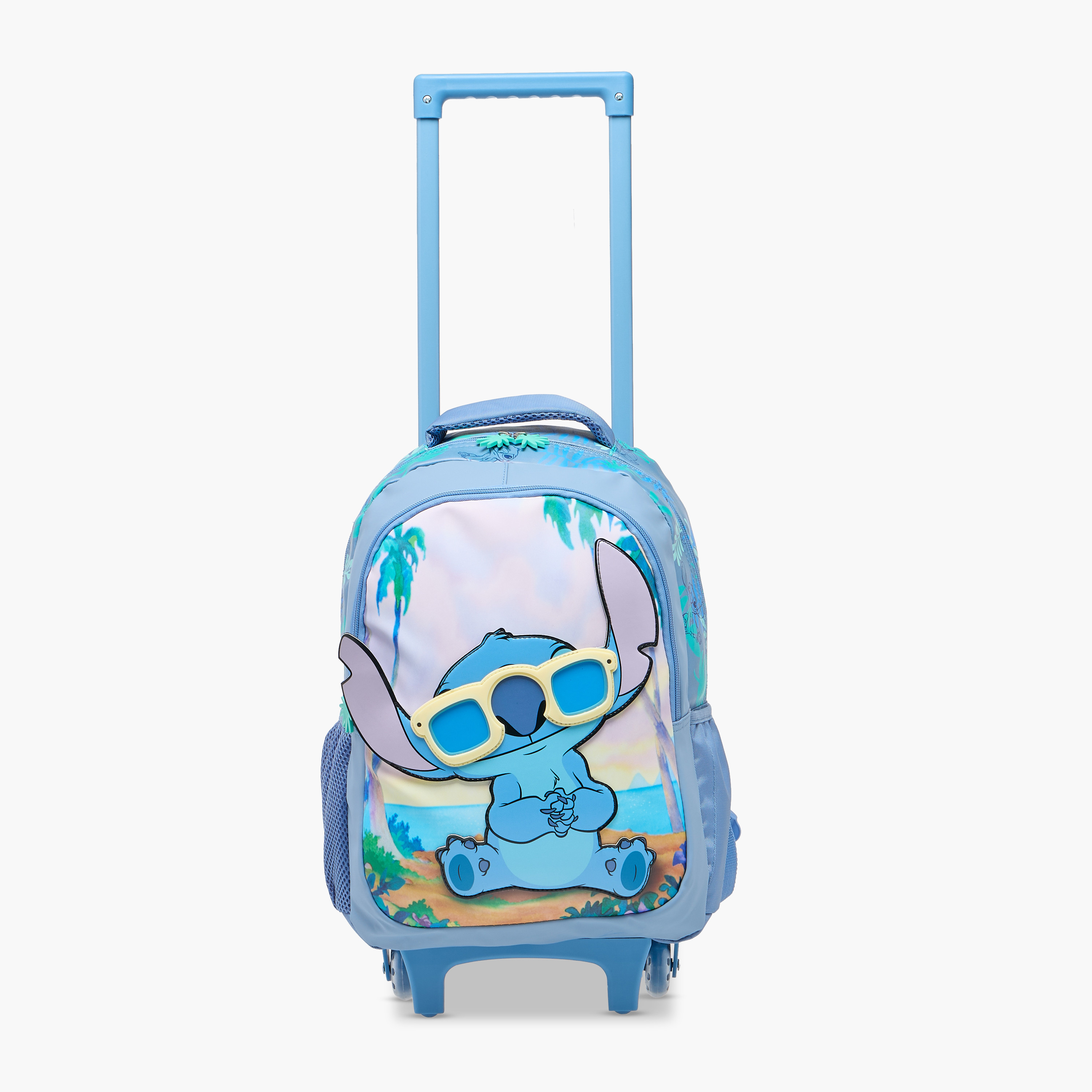 Disney Stitch Print Trolley Backpack with Retractable Handle - 16 inches-school-bagsandbackpacks-trolleybags-image-7