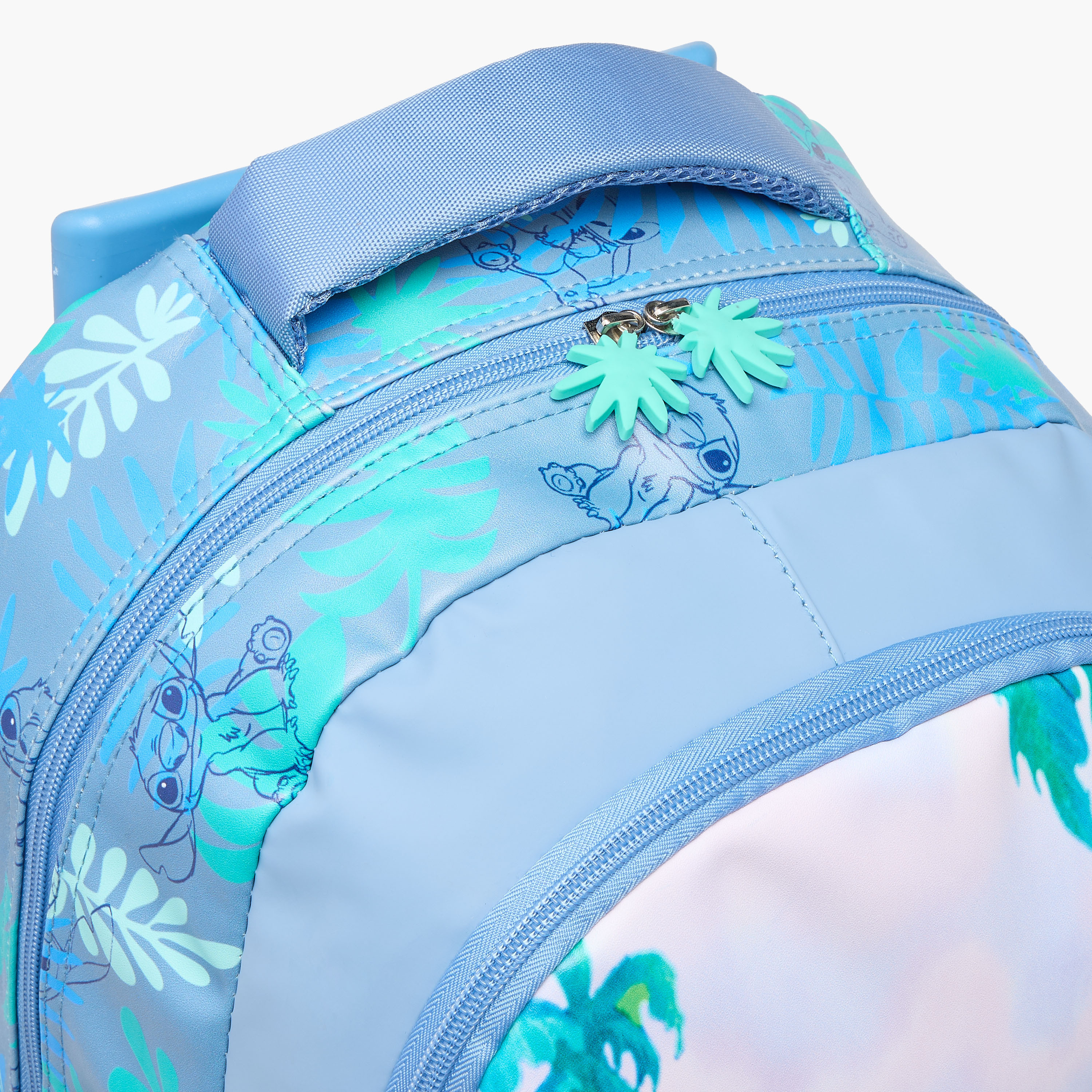 Disney Stitch Print Trolley Backpack with Retractable Handle - 16 inches-school-bagsandbackpacks-trolleybags-image-9