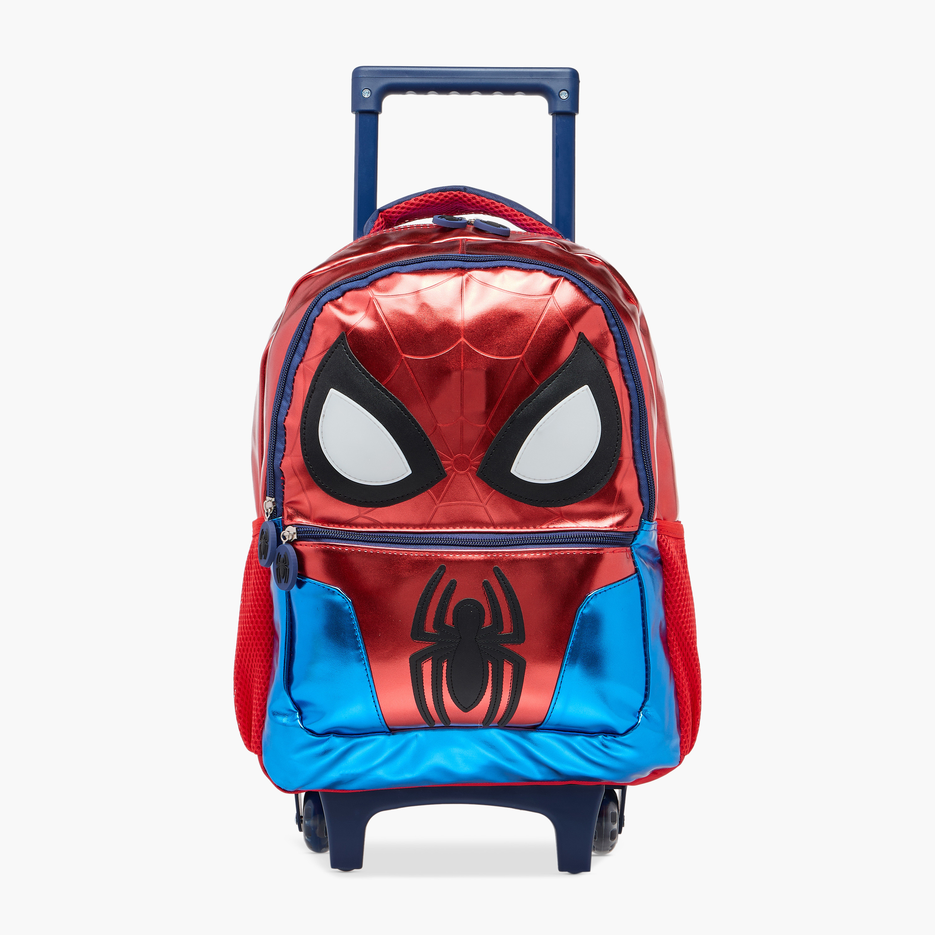 Spider-Man Print Trolley Backpack with Retractable Handle - 16 inches-school-bagsandbackpacks-trolleybags-image-1