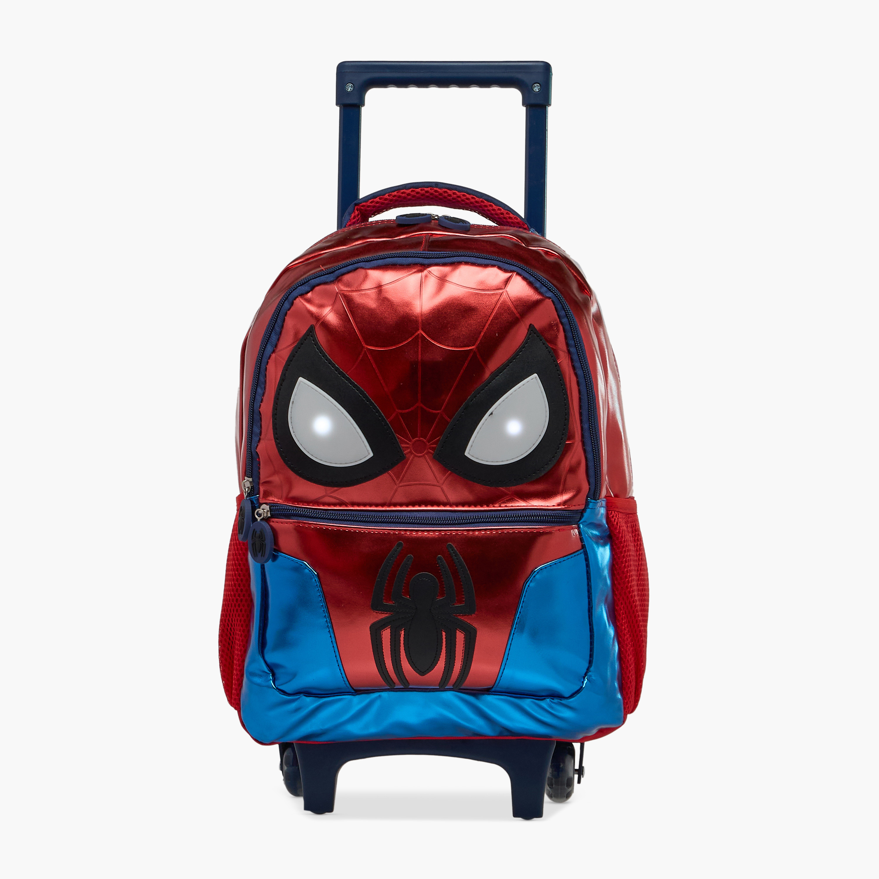 Spider-Man Print Trolley Backpack with Retractable Handle - 16 inches-school-bagsandbackpacks-trolleybags-image-17