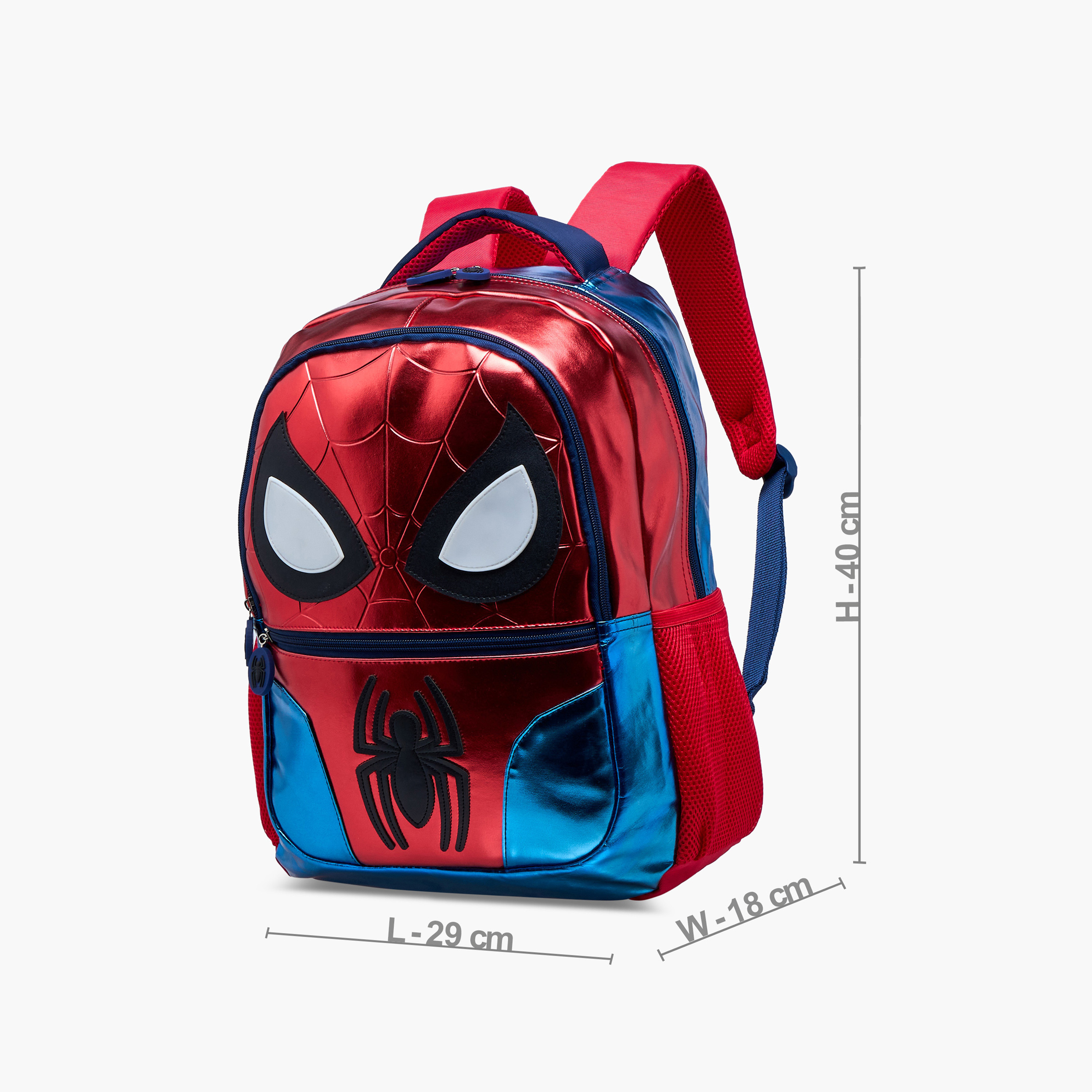 Spider-Man Applique Backpack with Adjustable Straps and Zip Closure - 16 inches-school-bagsandbackpacks-backpacks-image-2