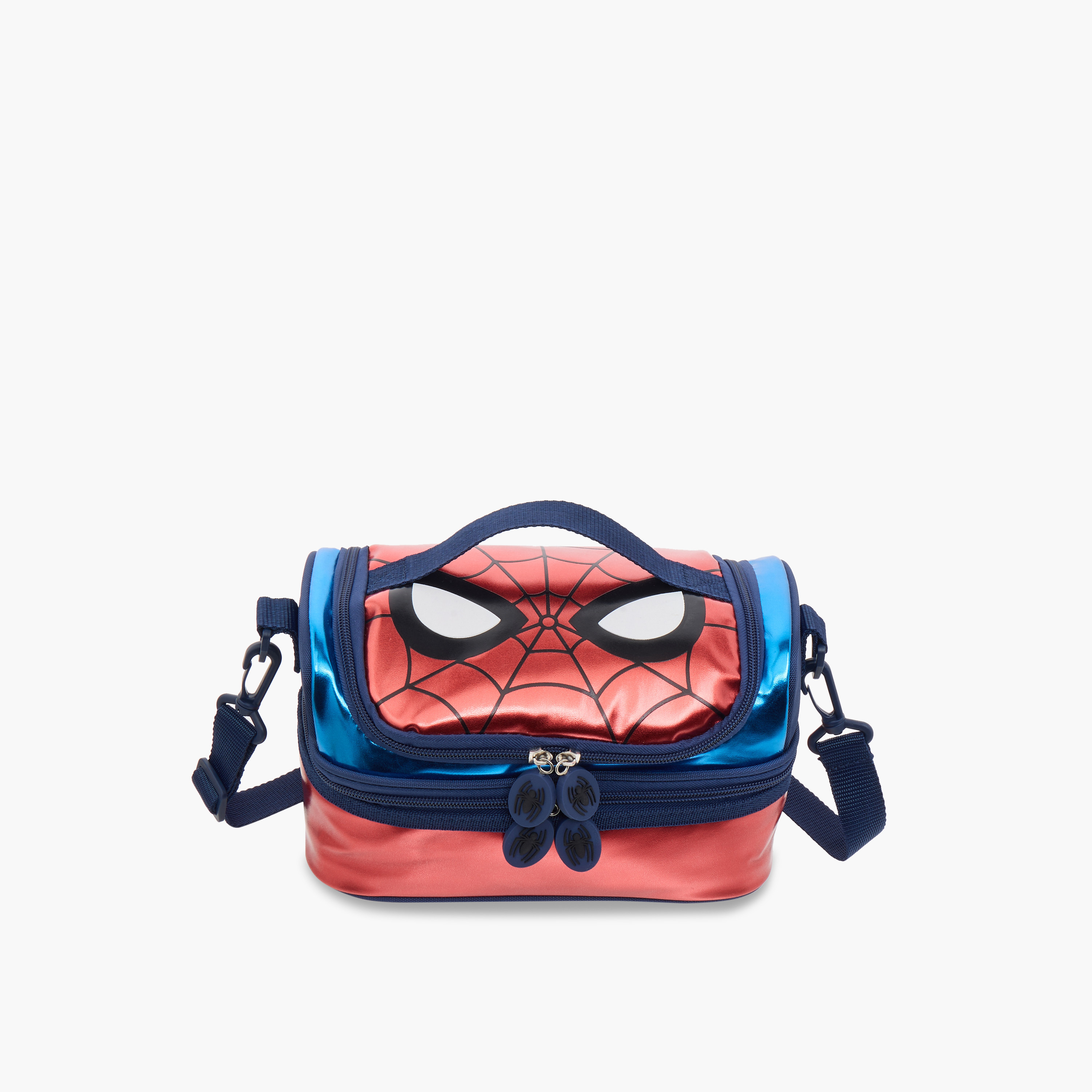 Spider-Man Print Double Layer Lunch Bag with Zip Closure-school-lunchessentials-lunchbags-image-1